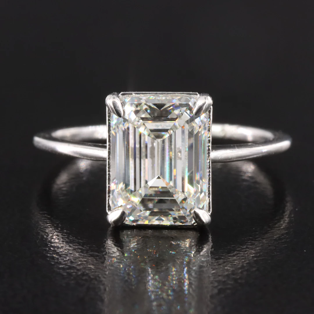 14K 2.98 CT Lab Grown Diamond Solitaire Ring with IGI Report