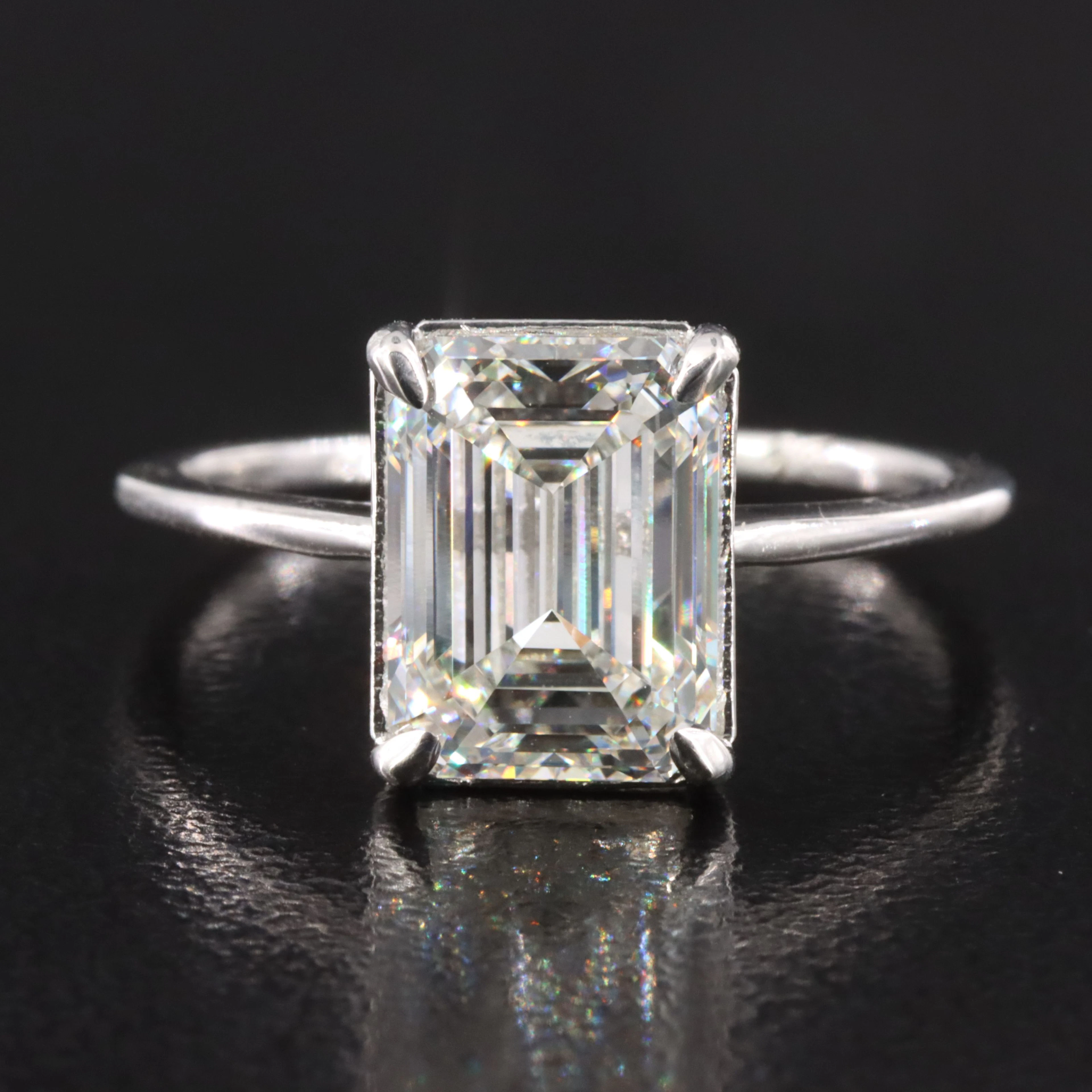 14K 2.98 CT Lab Grown Diamond Solitaire Ring with IGI Report