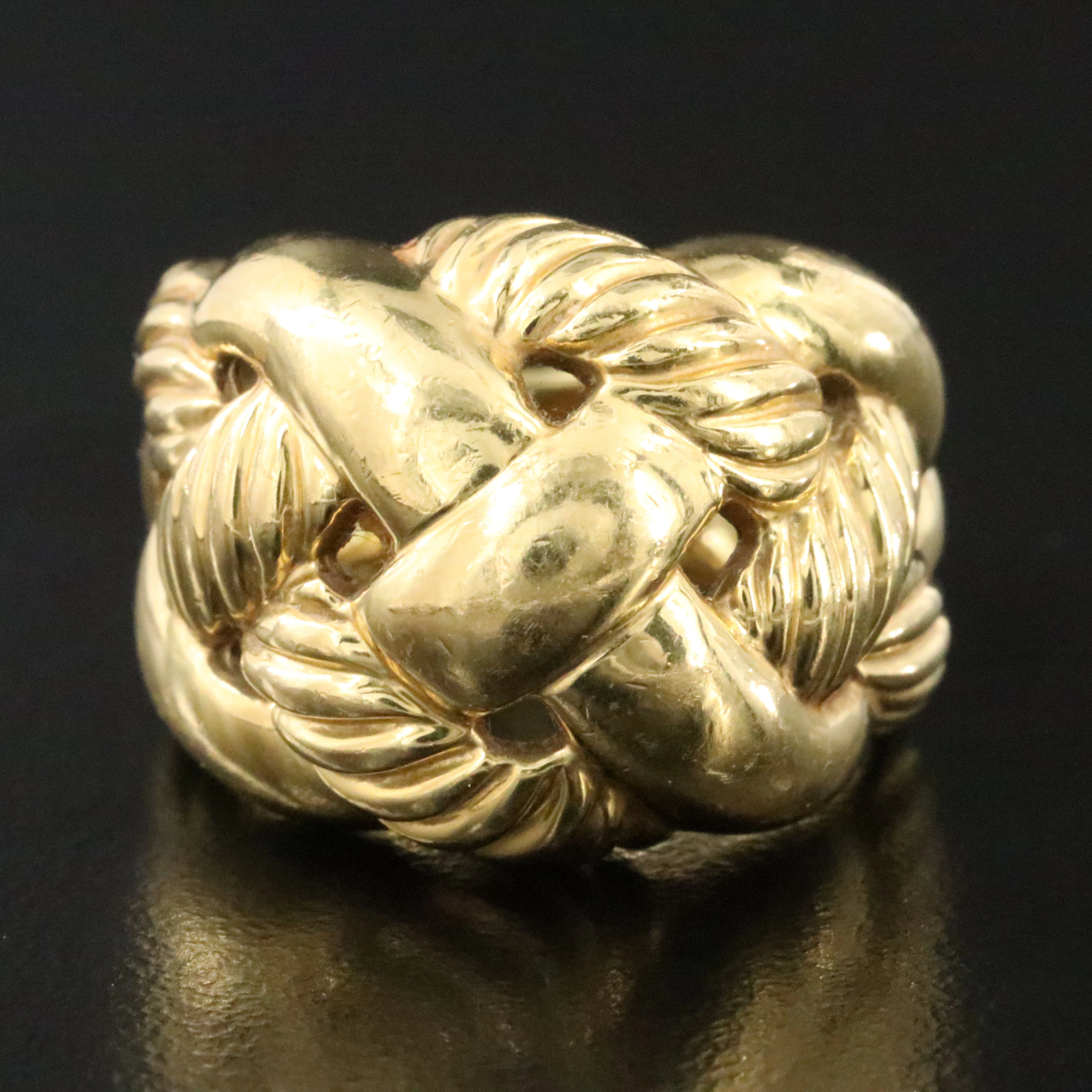 David Yurman "Woven" 18K Cable Dome Ring
