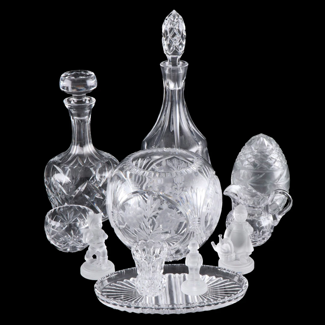 Goebel Crystal Hummel Figurines with Other Decanters and Tableware