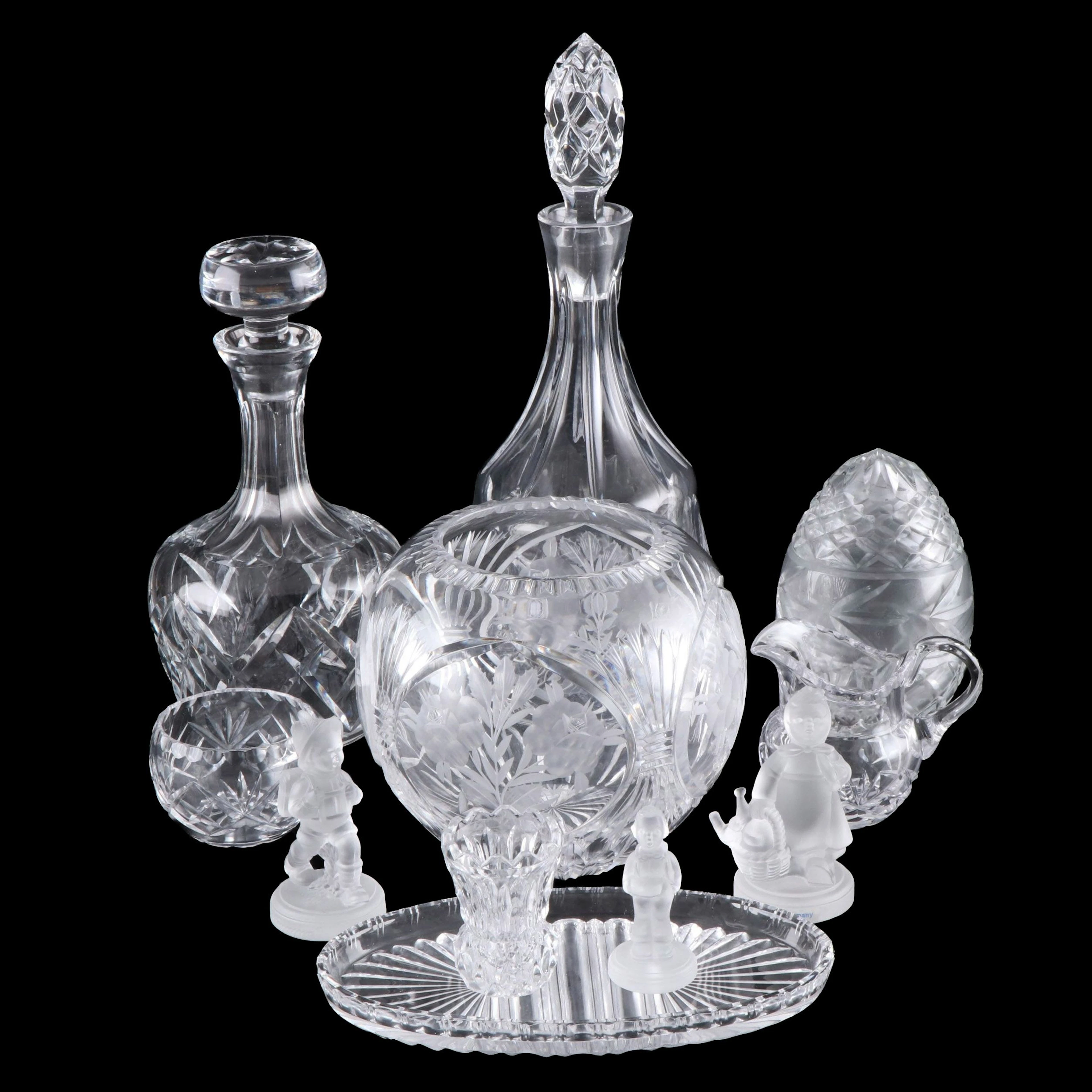 Goebel Crystal Hummel Figurines with Other Decanters and Tableware