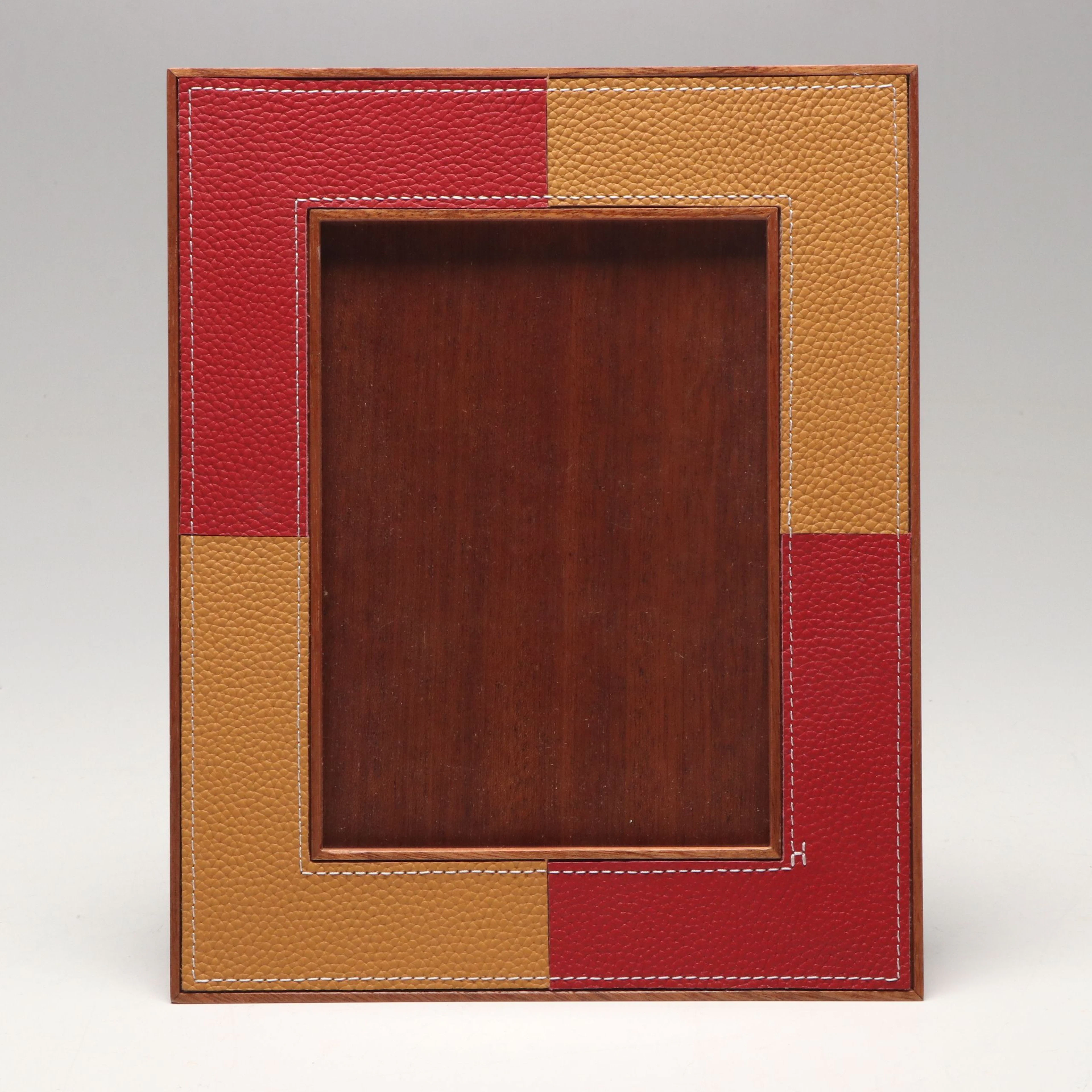 Hermès Pléiade en Casaque Epsom Leather and Mahogany Picture Frame