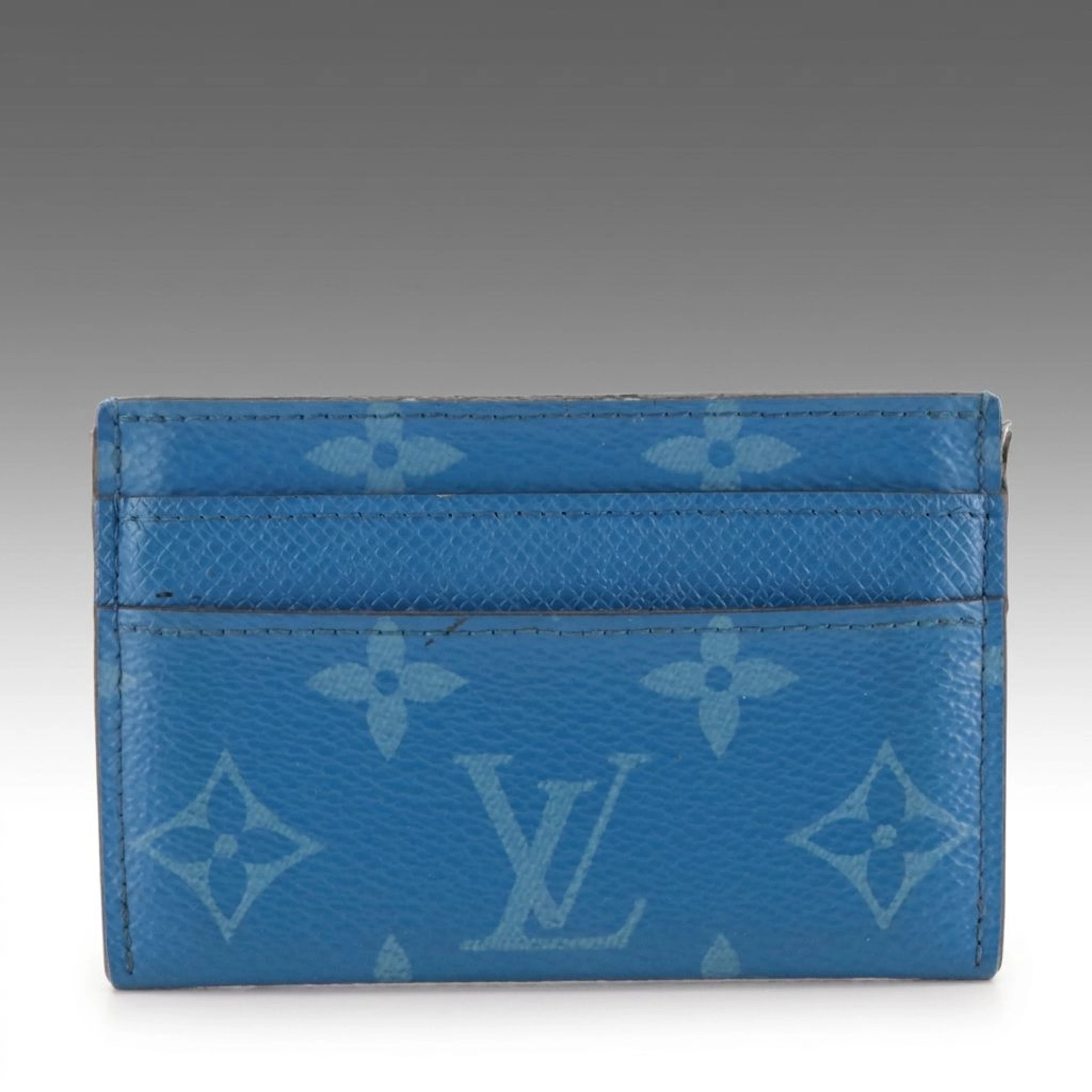 Louis Vuitton Card Case in Agave Blue Taigarama Monogram Canvas