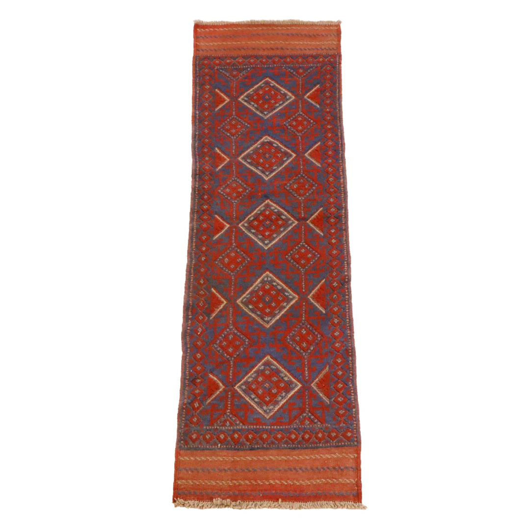1'11 x 7'11 Handwoven Afghan Mashwani Carpet Runner