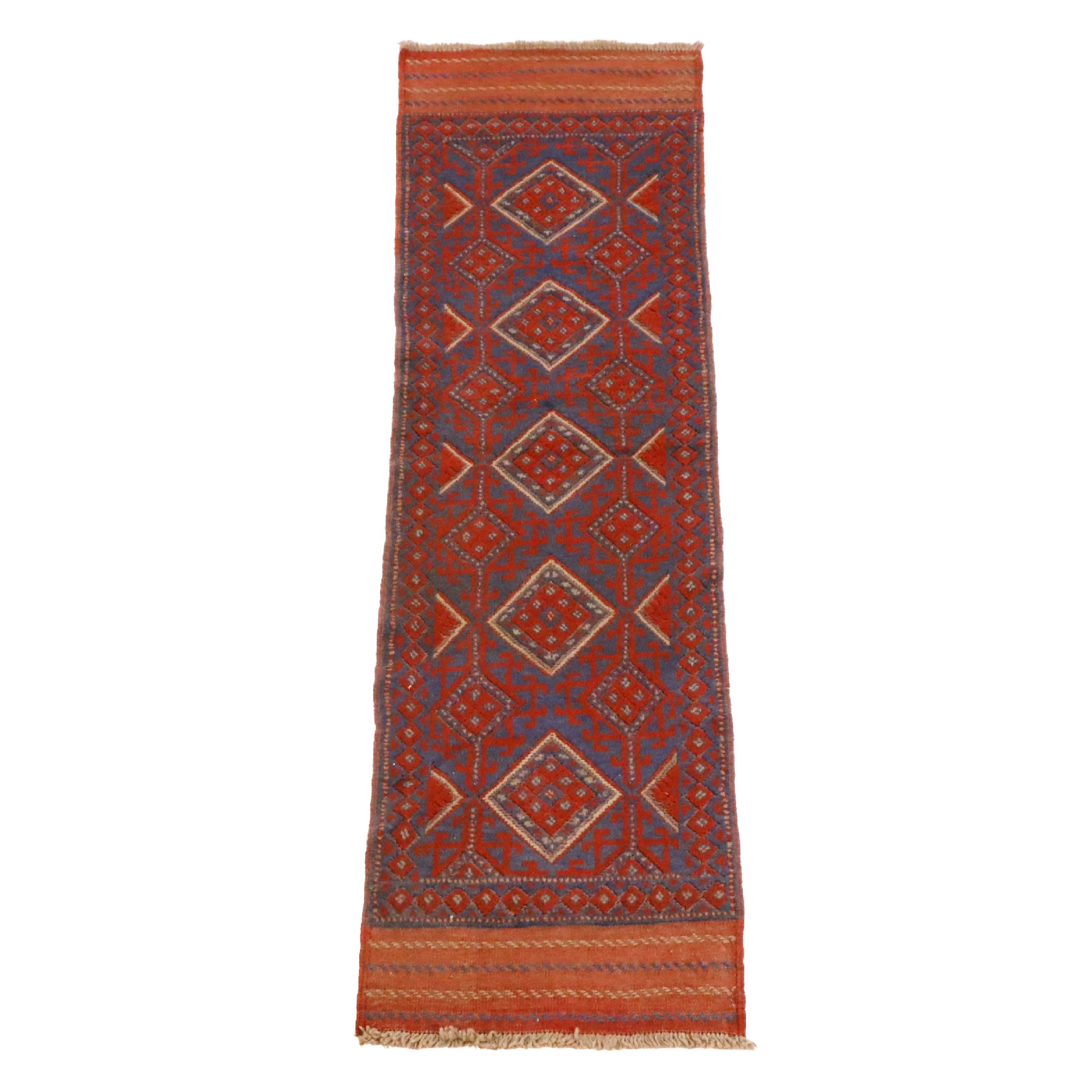 1'11 x 7'11 Handwoven Afghan Mashwani Carpet Runner