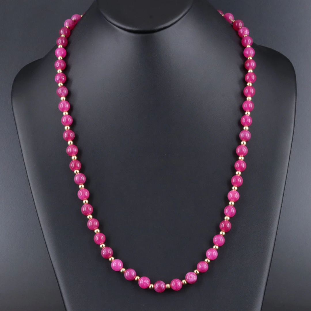 Purple Jadeite Bead Necklace