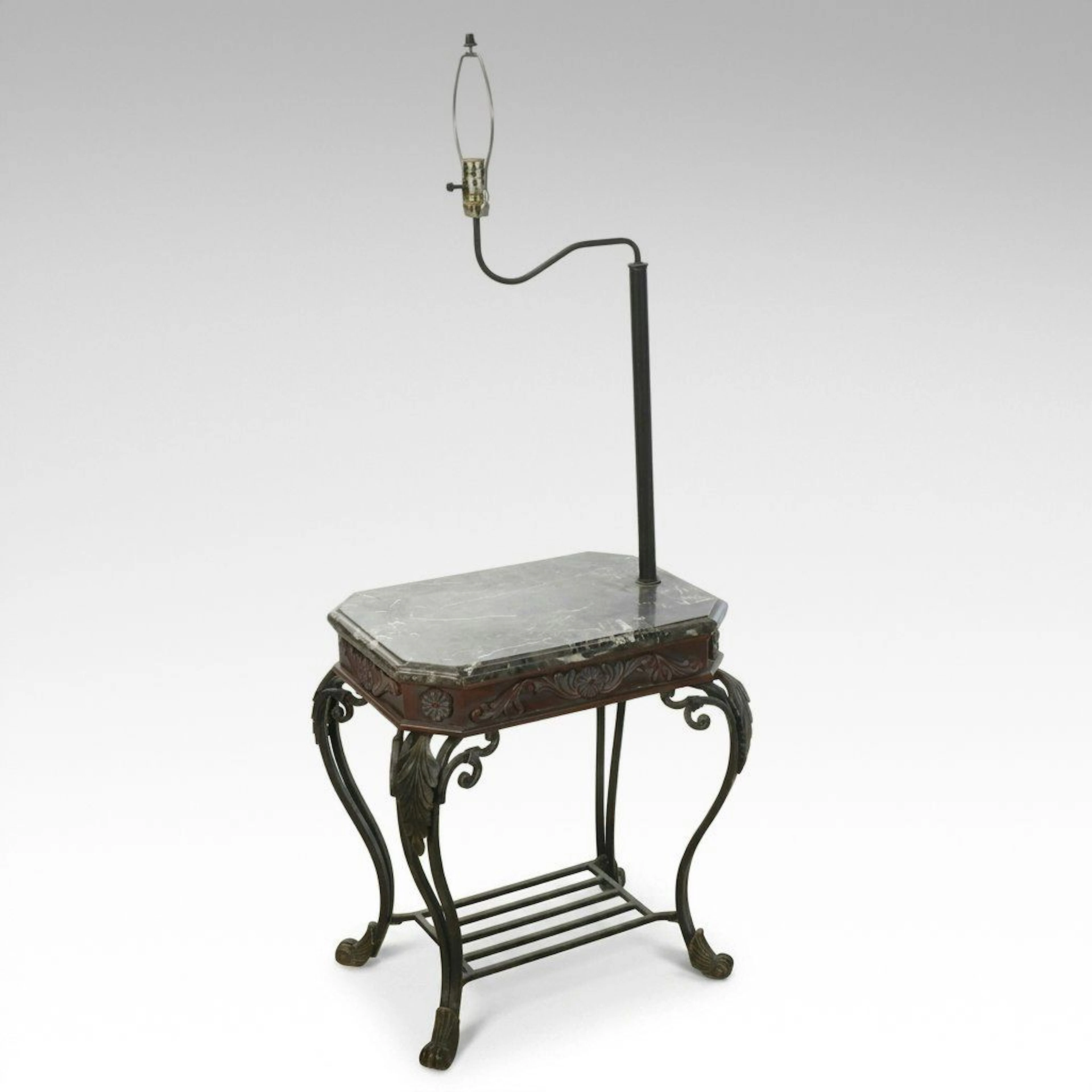 Tuscan Style Side Table Floor Lamp, Vintage