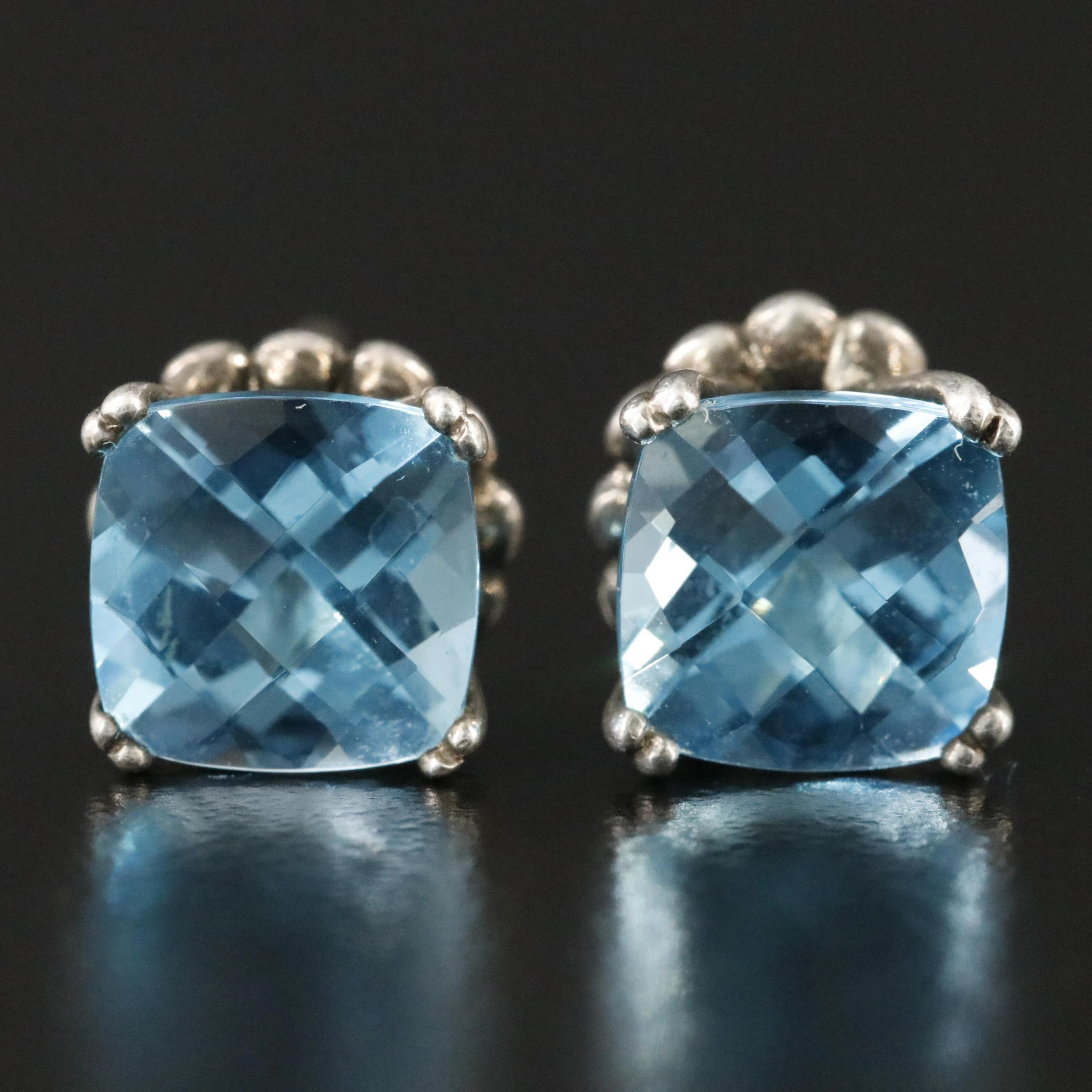 Lagos Rittenhouse Sterling and Blue Topaz Stud Earrings