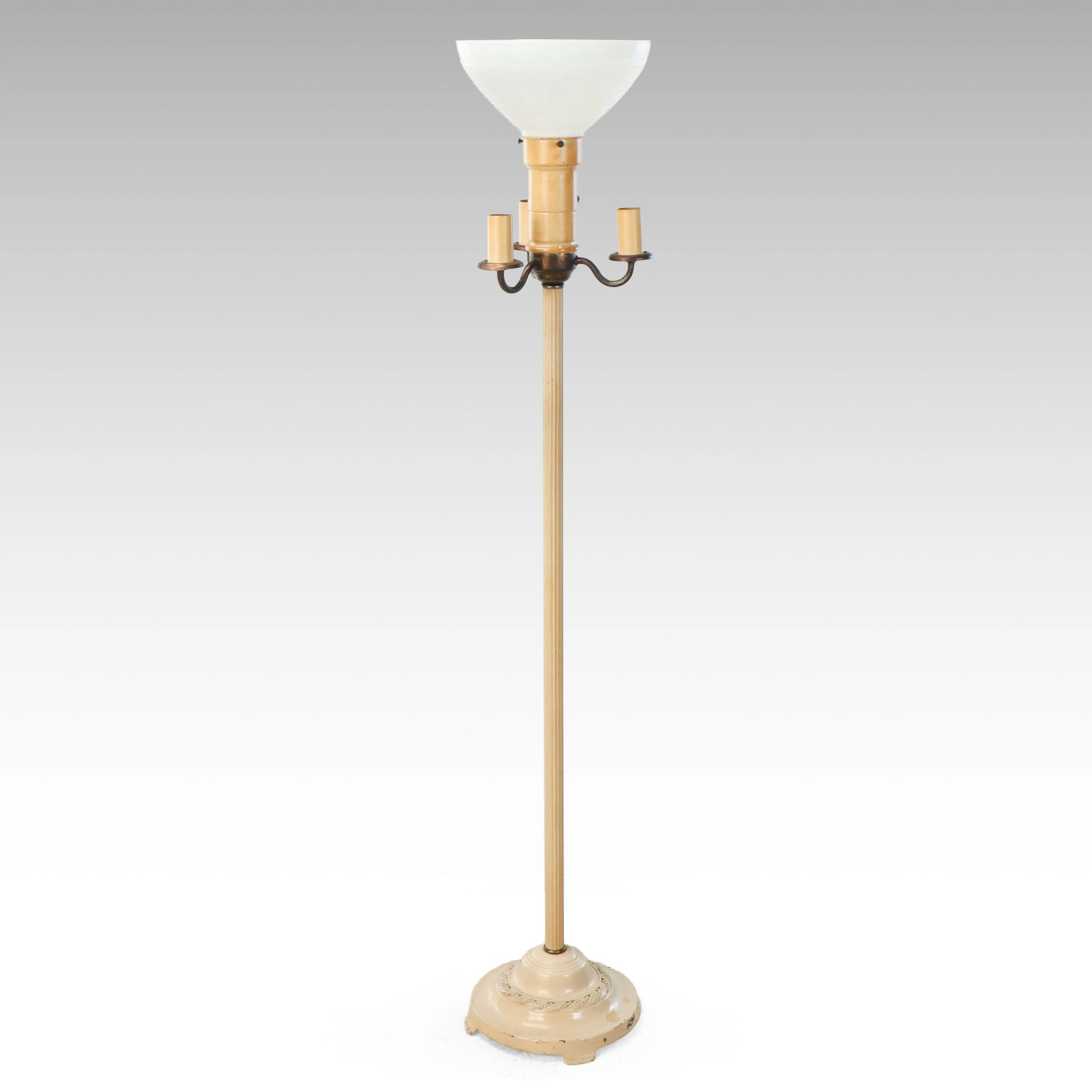 Mughal Torchiere Floor Lamp, Vintage