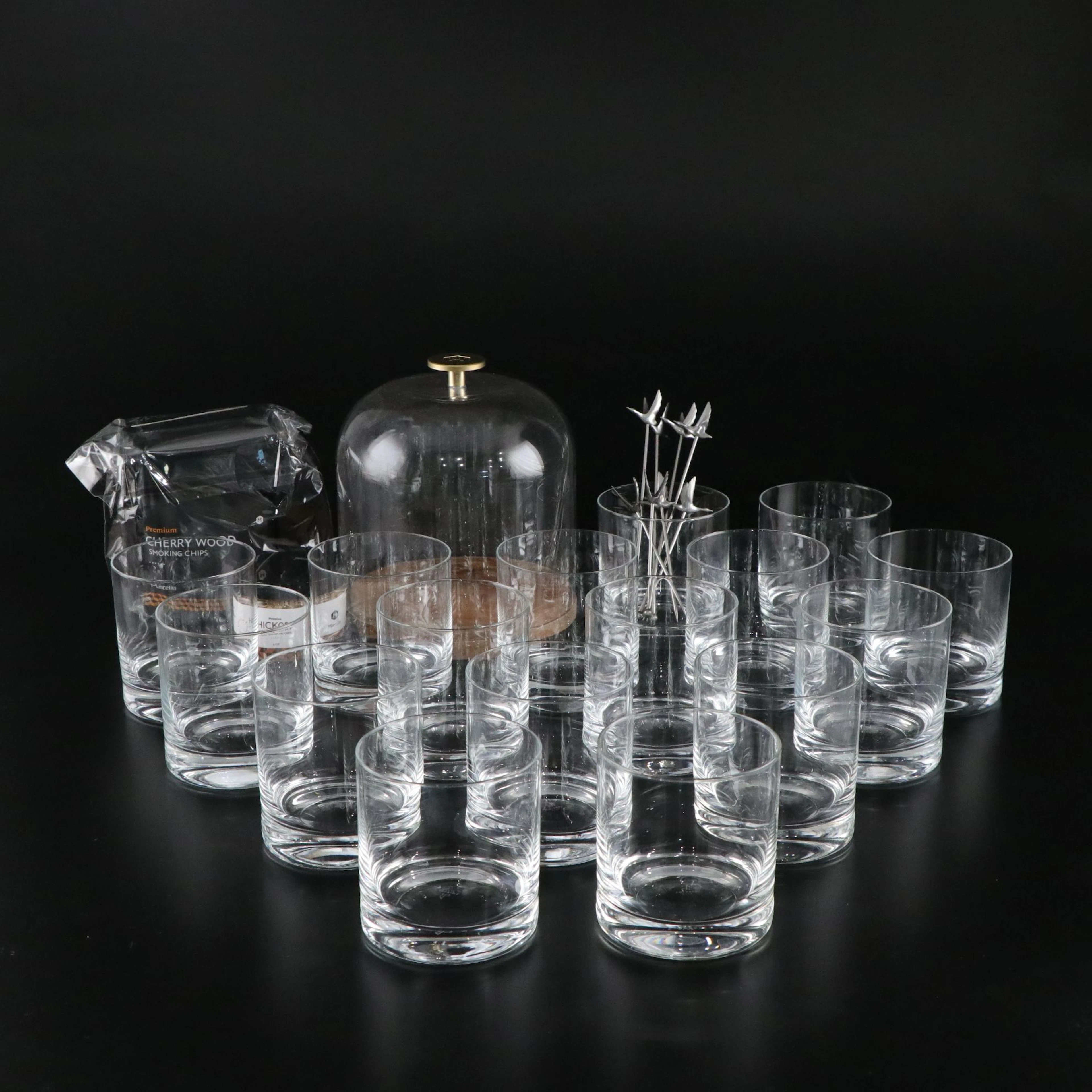 Zwiesel Glas Old Fashioned Glasses with Cocktail Smoking Kit & More