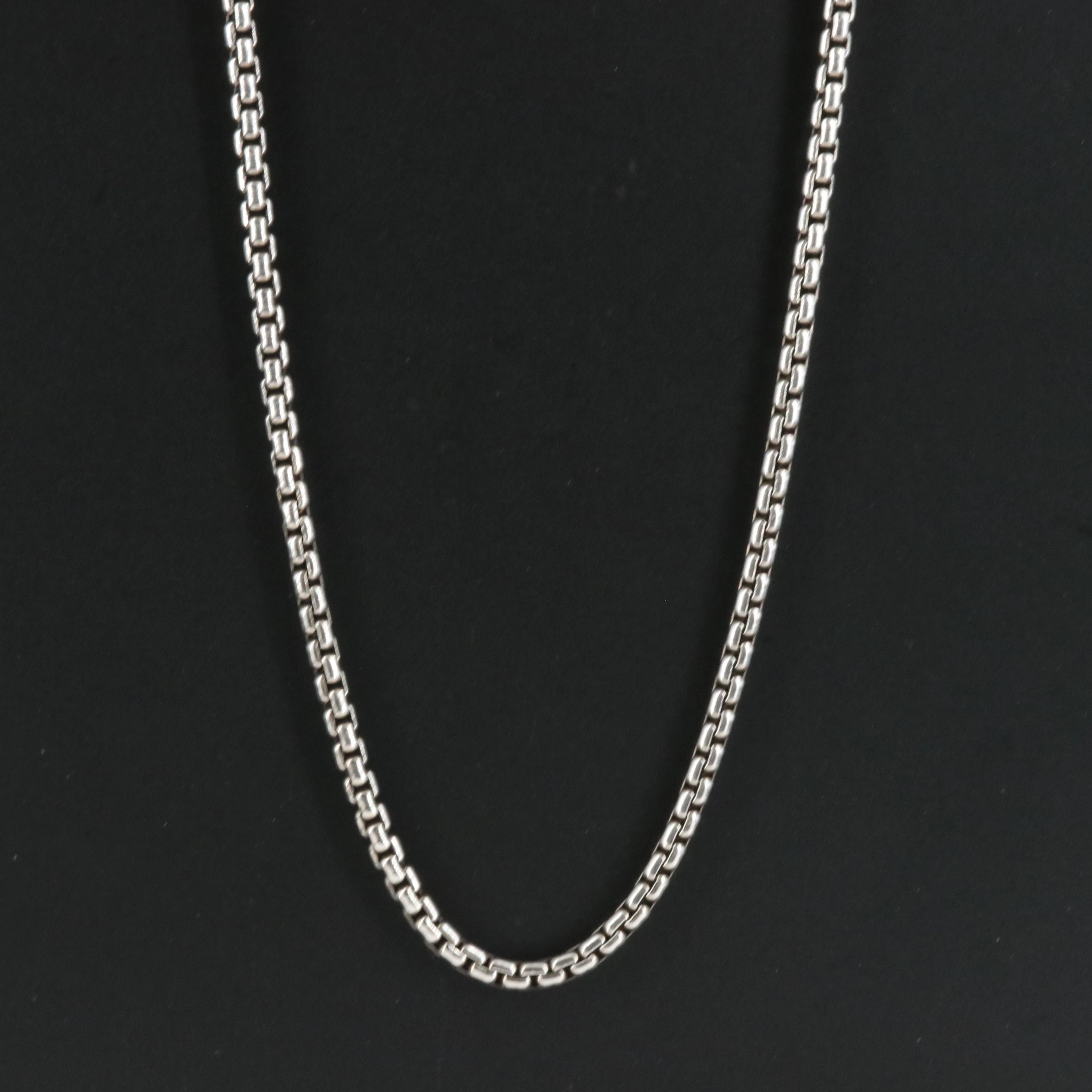 David Yurman Sterling Box Chain Necklace