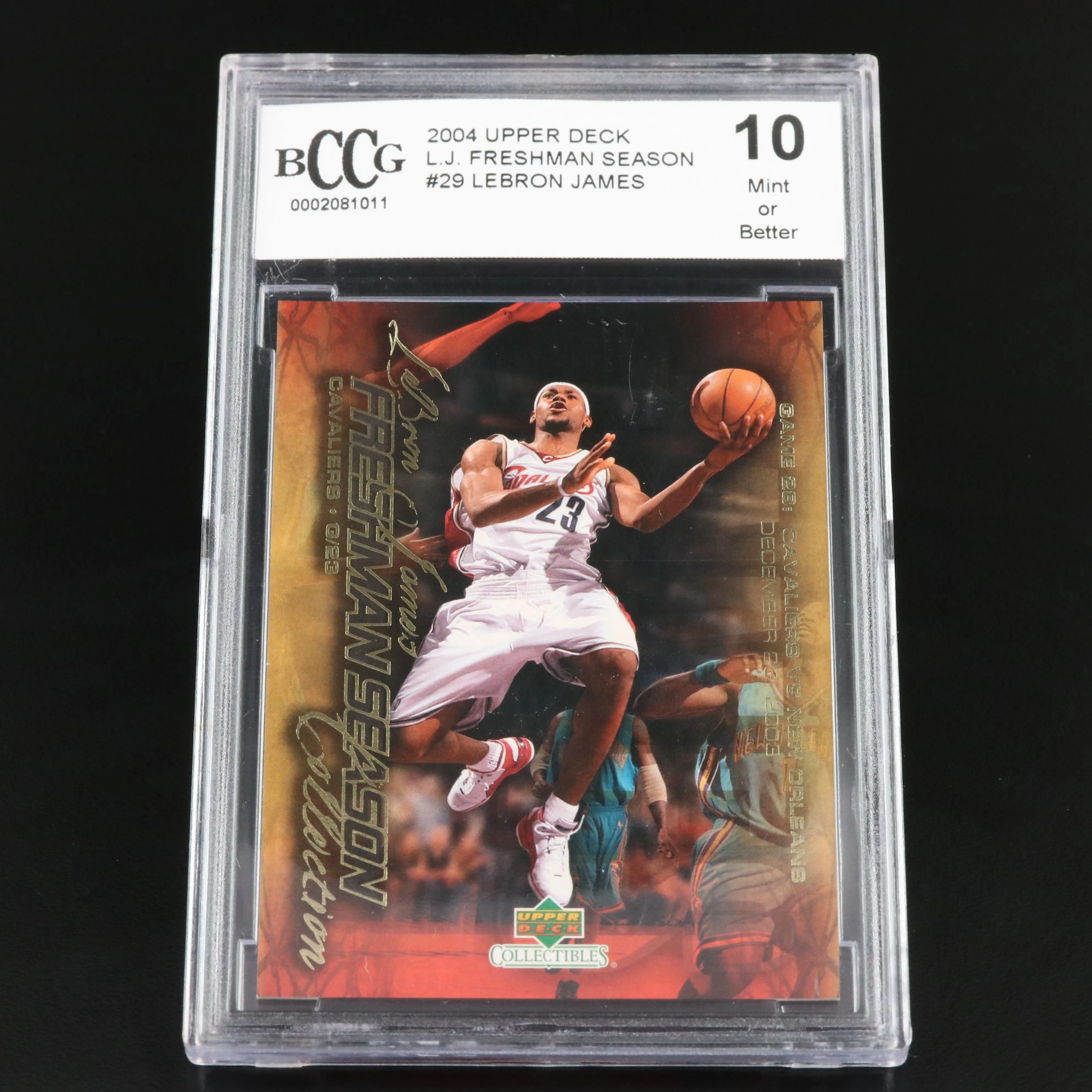 2004 Upper Deck LeBron James Freshman Season Basketball Card Graded BCCG 10