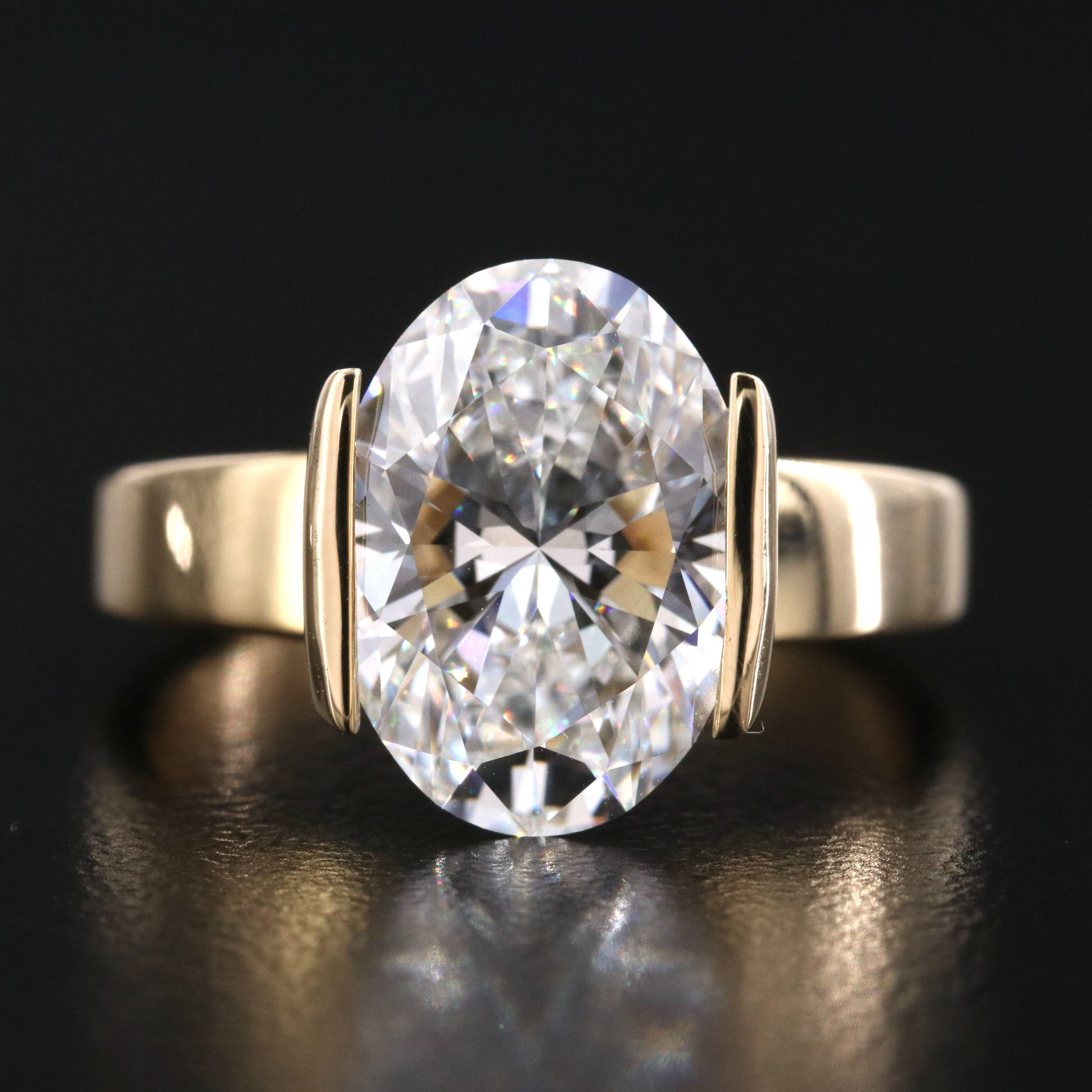 14K 4.05 CT Lab Grown Diamond Ring with IGI Report