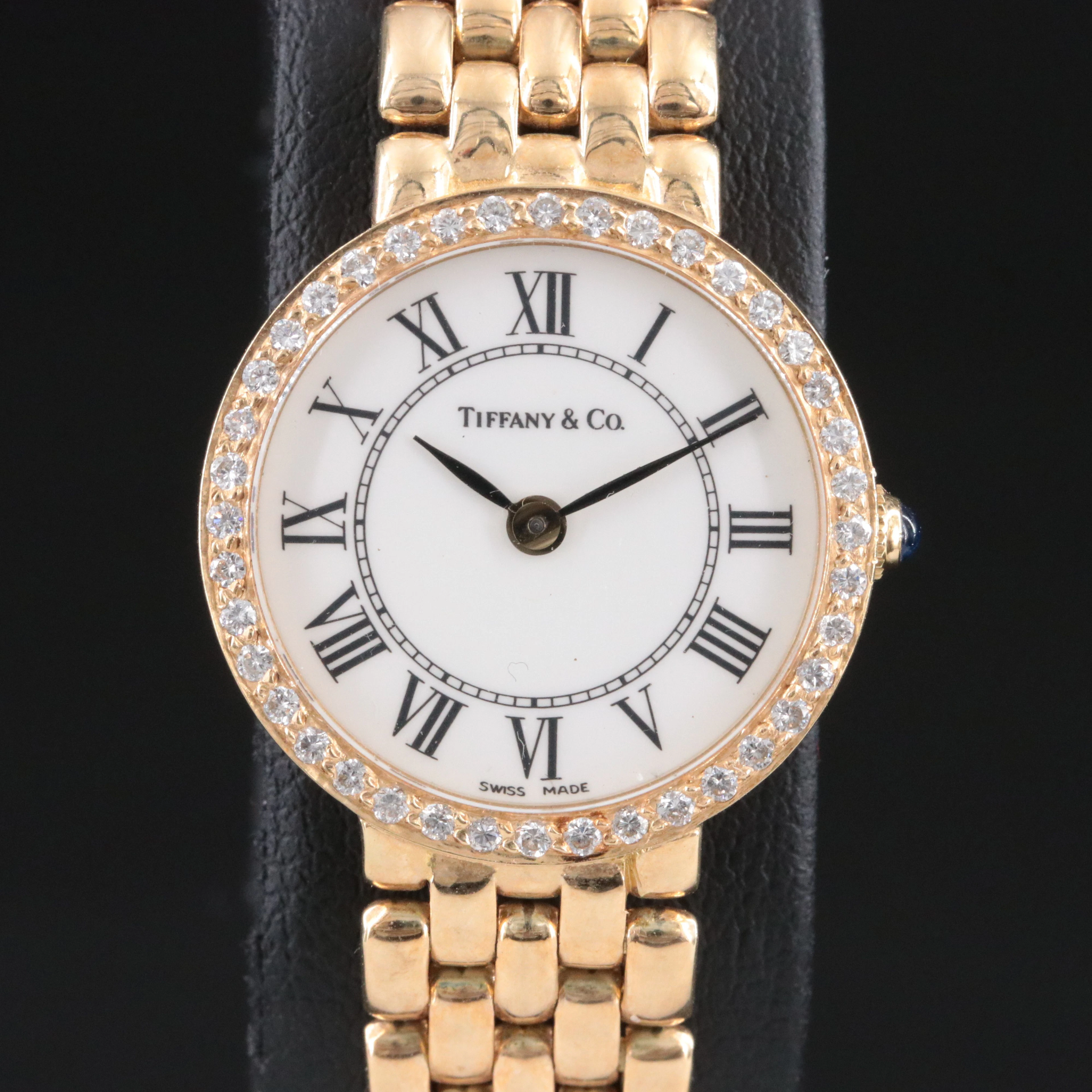 14K Tiffany & Co. Diamond Bezel Swiss Quartz Movement Dress Watch
