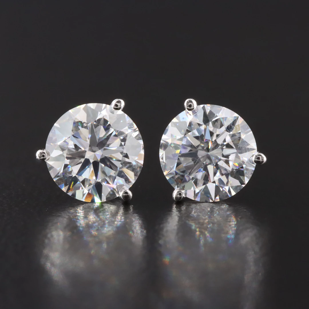 14K 2.00 CTW Lab Grown Diamond Martini Solitaire Earrings