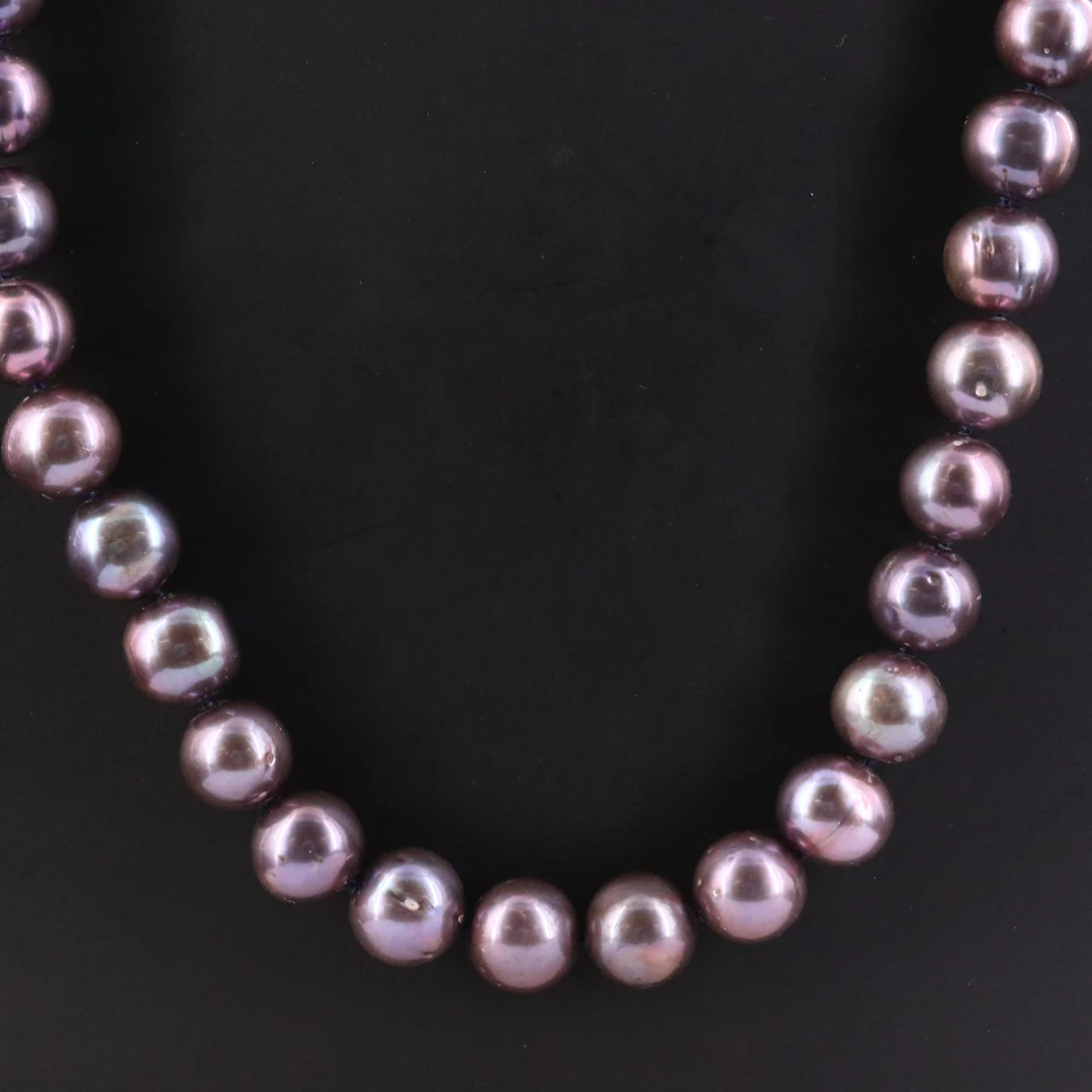 Pearl Necklace with Sterling Clasp
