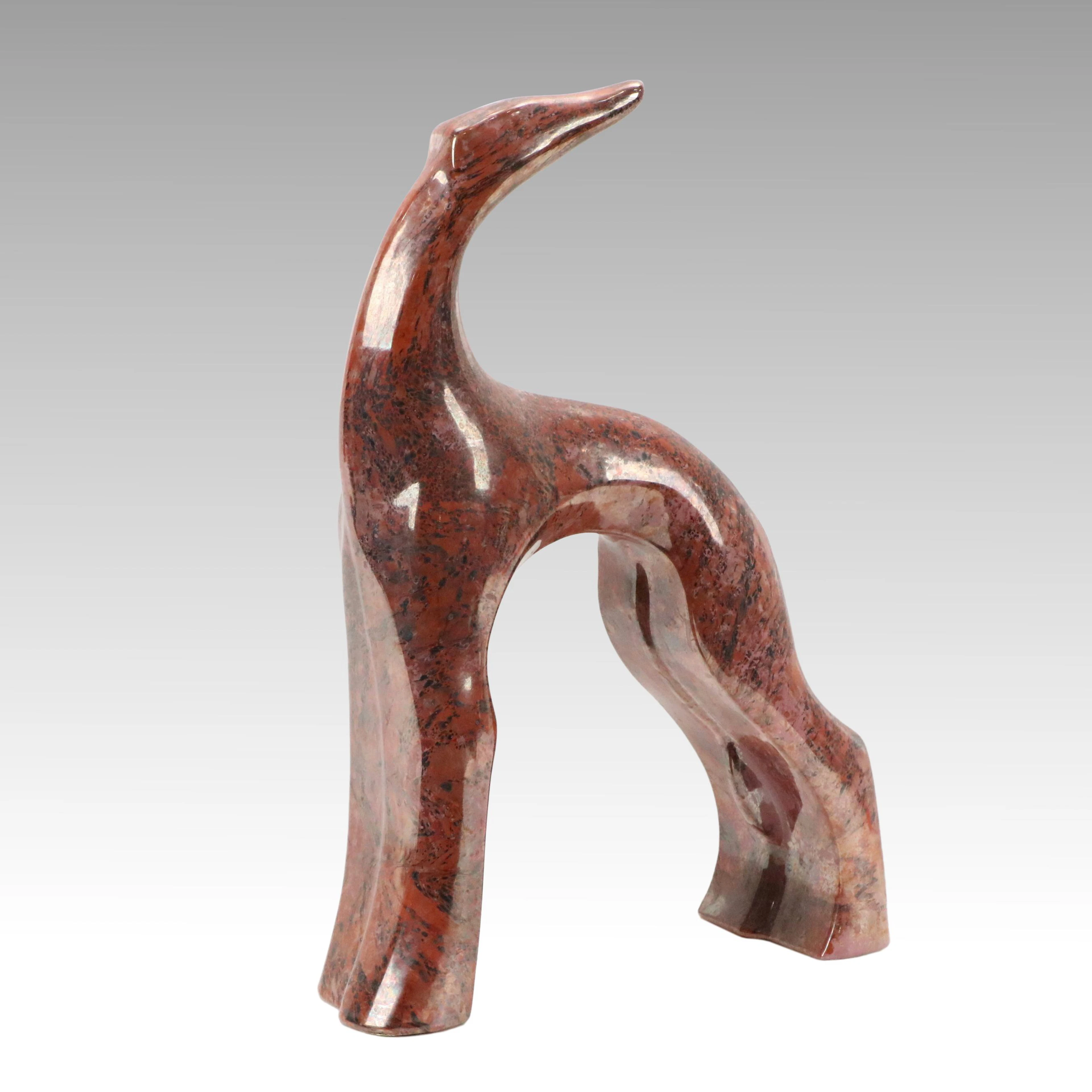 Greyhound Ceramic Sculpture