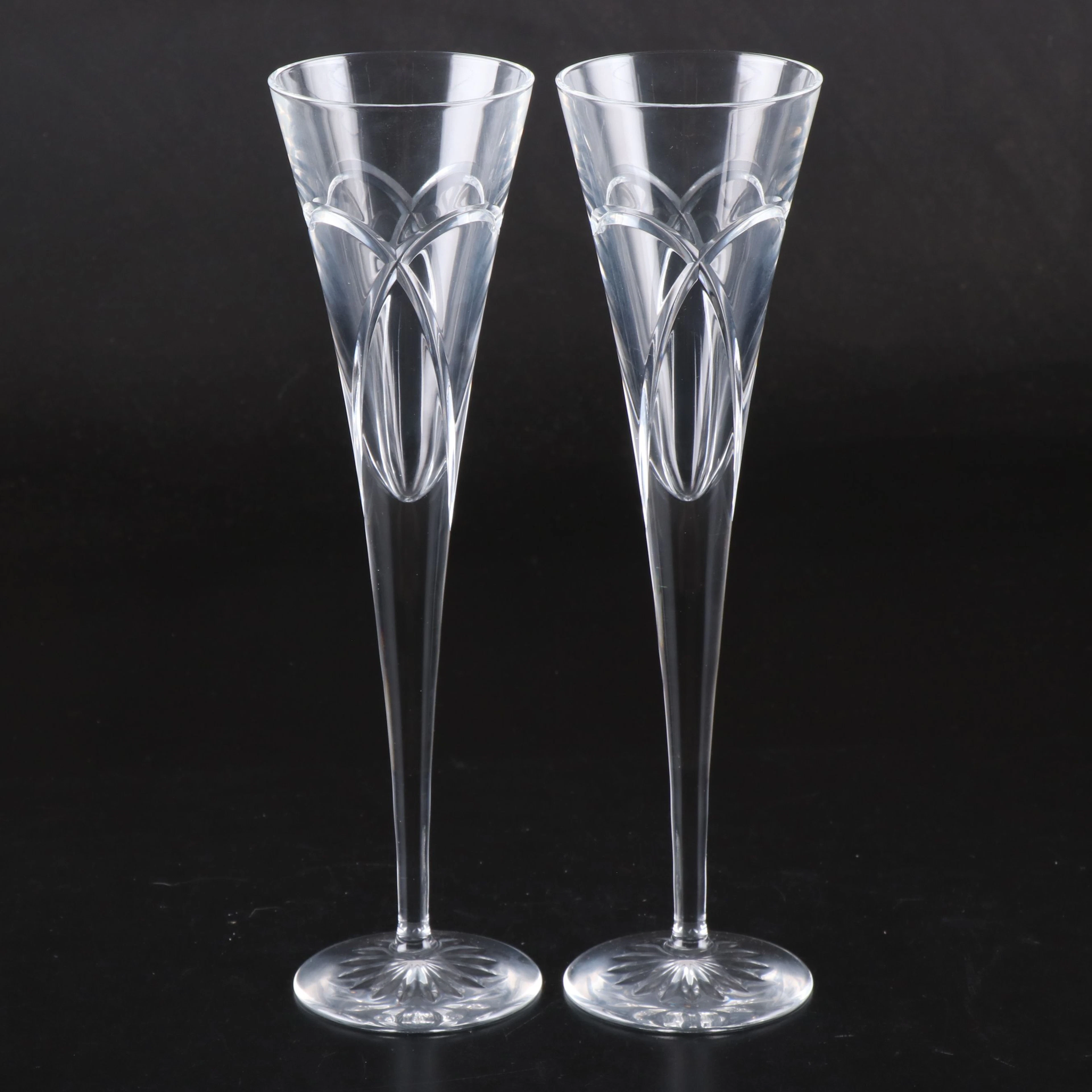 Waterford "Wishes" Crystal Champagne Flutes