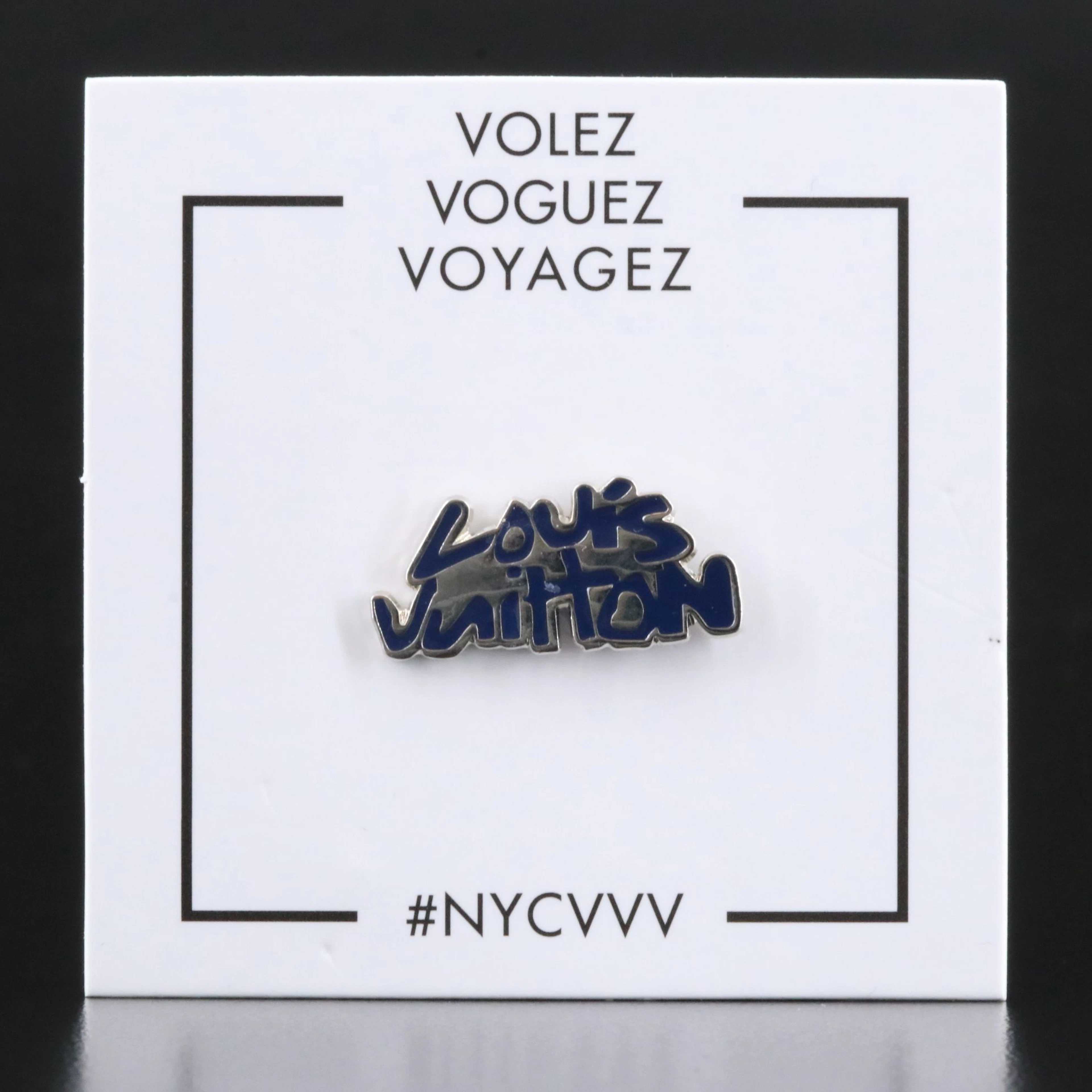 Louis Vuitton Voyager Blue Enamel Pin