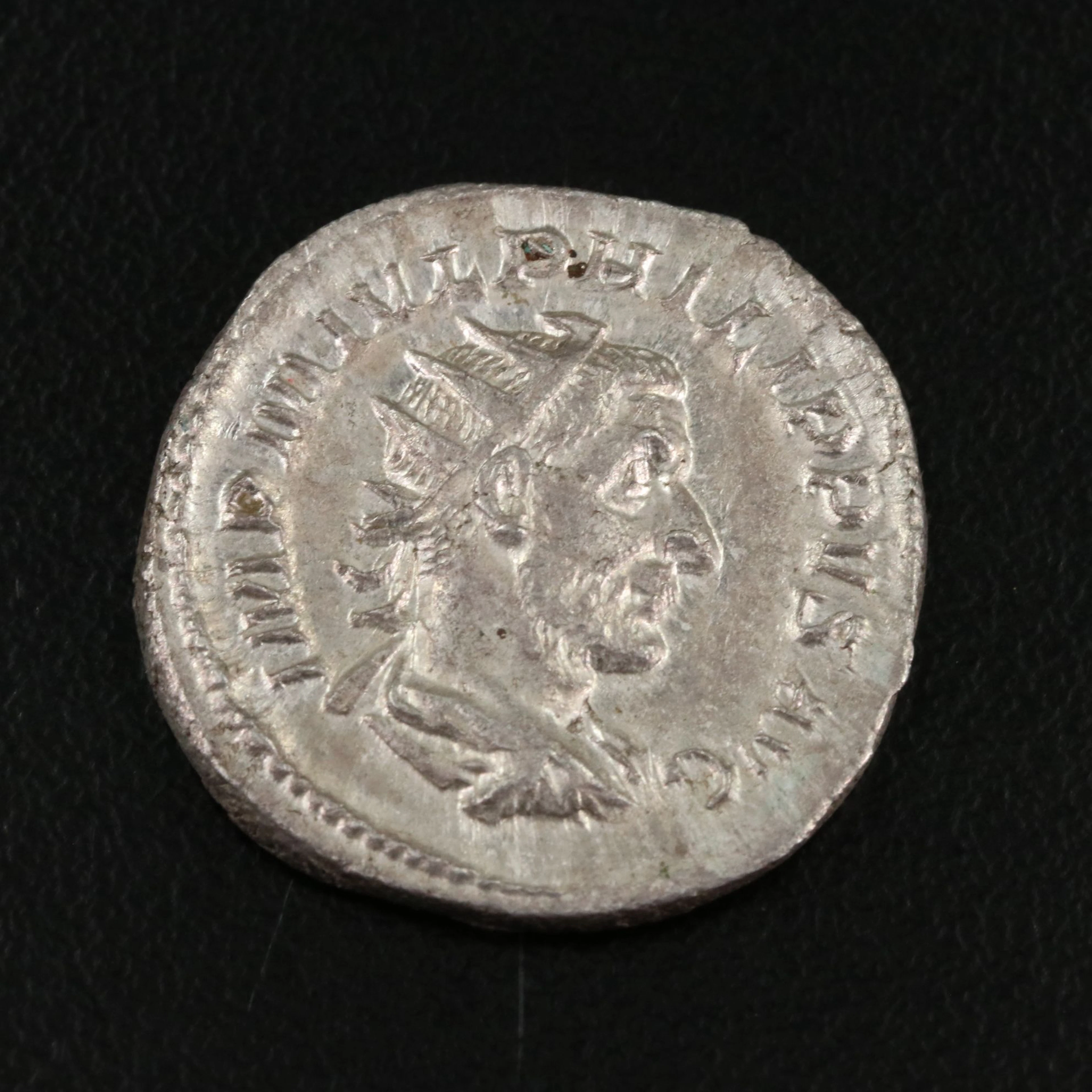 Ancient Roman Imperial AR Antoninianus Coin of Philip I, ca. 244 A.D.