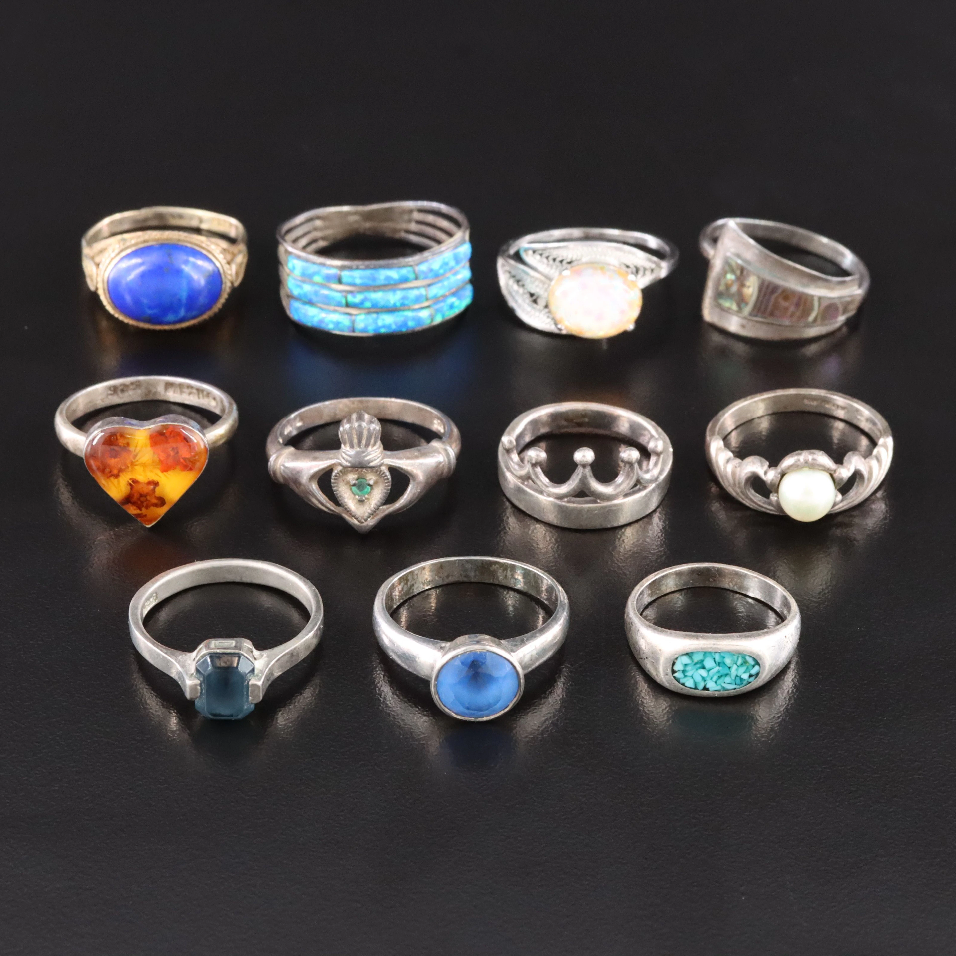 Lapis Lazuli, Emerald and Kabana Featured in Sterling Ring Collection