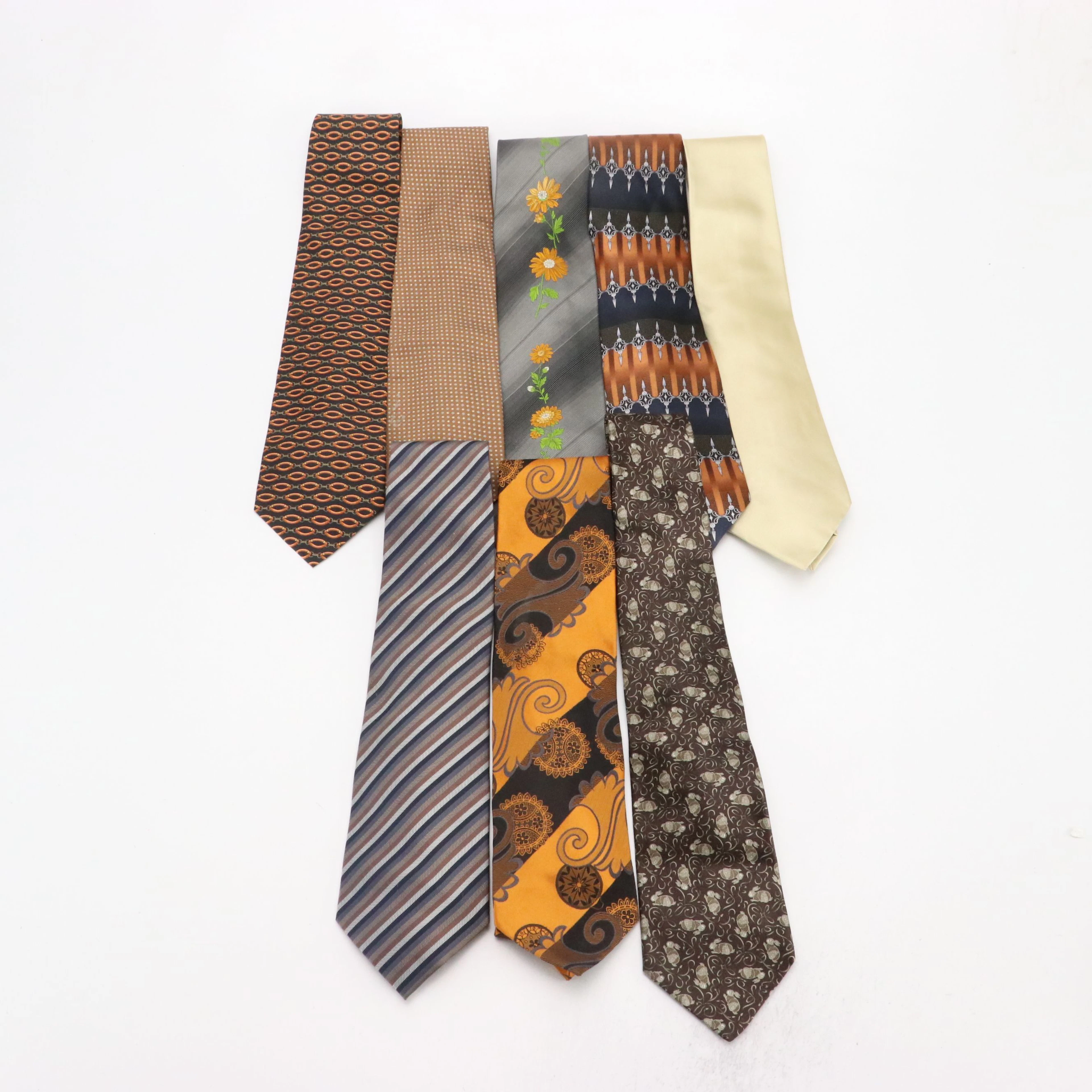 Silk Neckties Featuring Burberrys, Kenzo, Paolo Gucci, and More