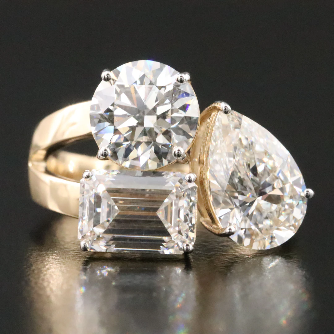14K 5.41 CTW Lab Grown Diamond Ring with IGI Reports