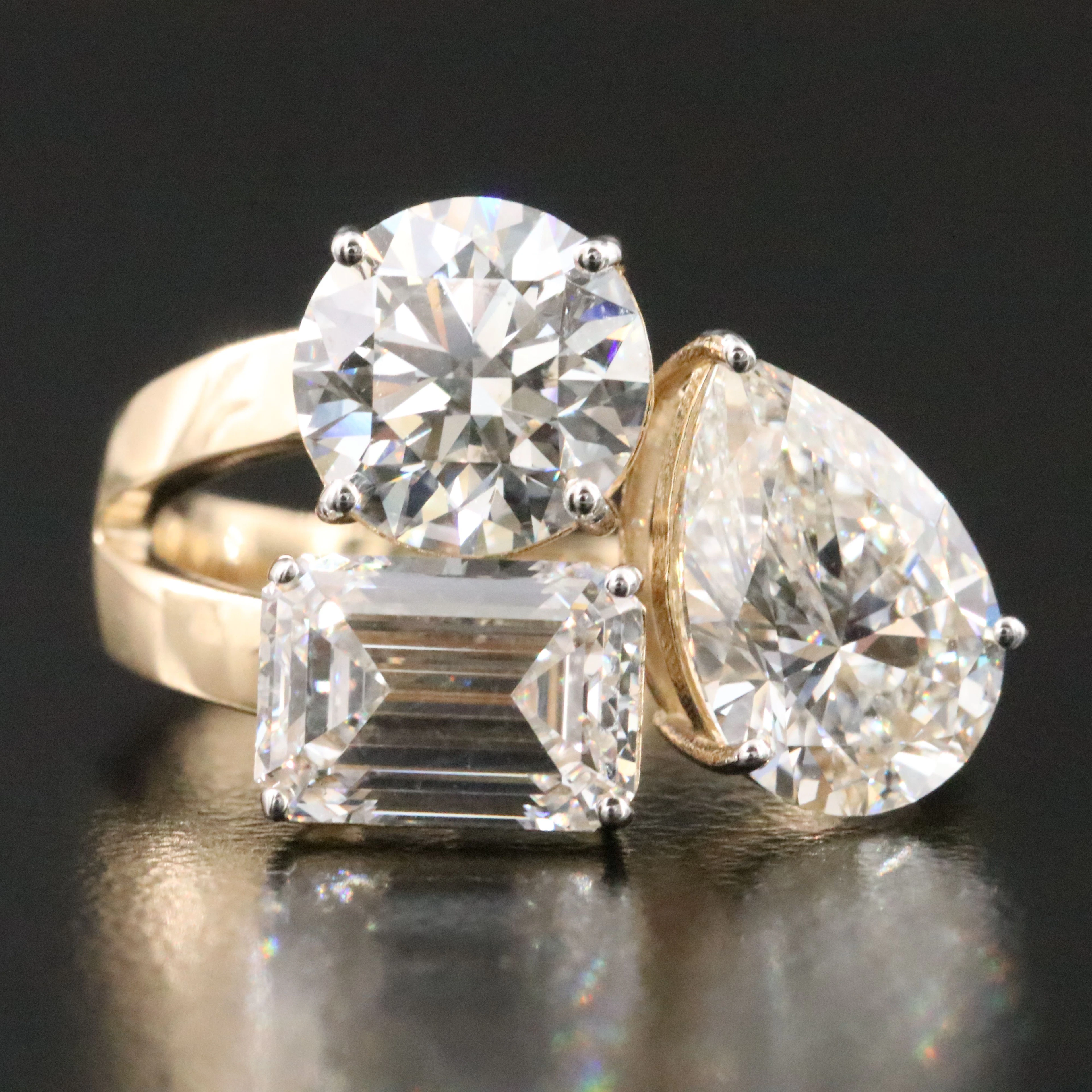 14K 5.41 CTW Lab Grown Diamond Ring with IGI Reports