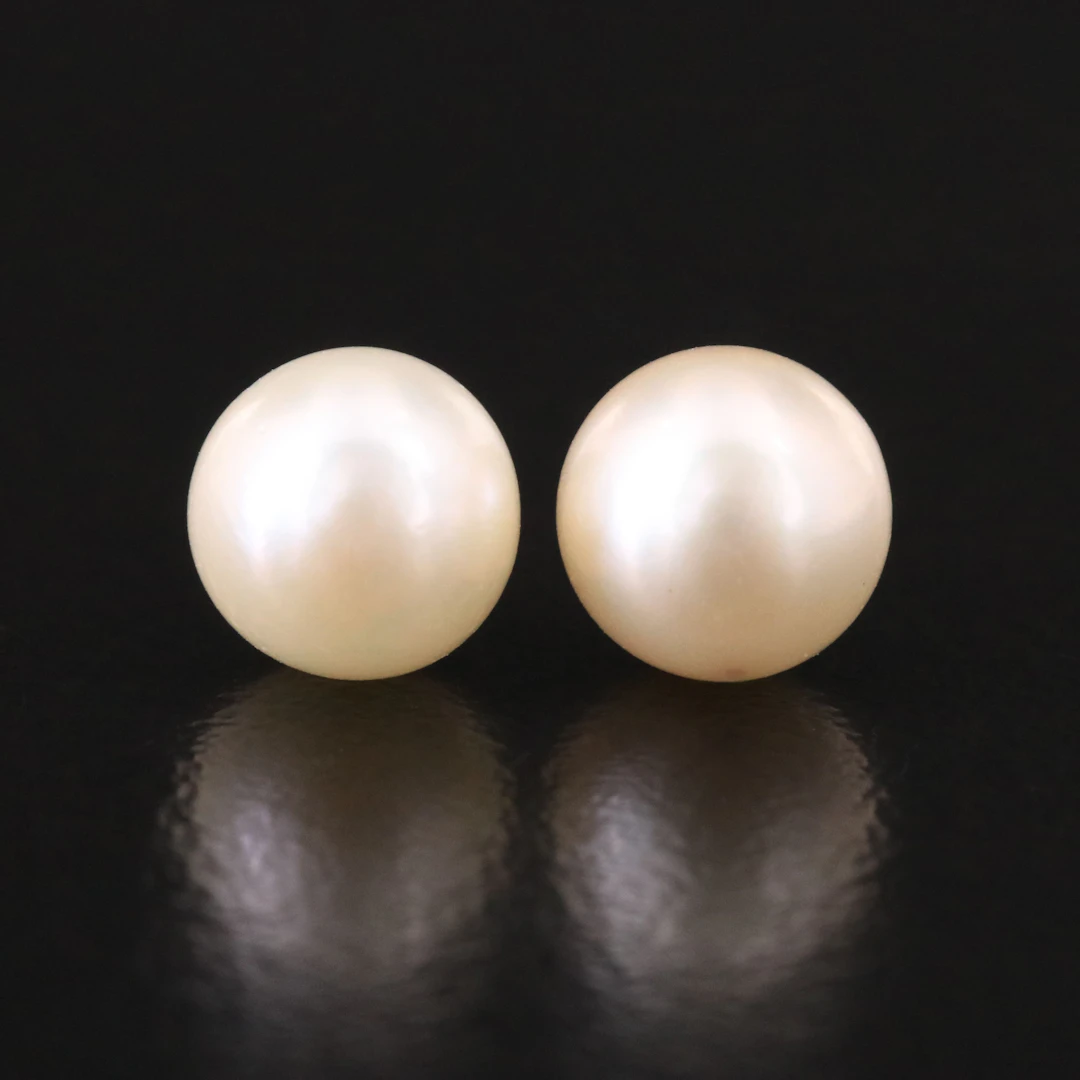 14K Pearl Stud Earrings