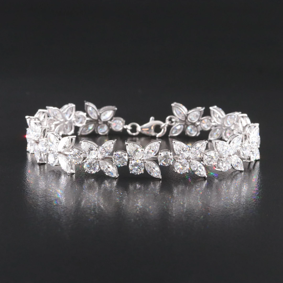 14K 16.88 CTW Lab Grown Diamond Line Bracelet