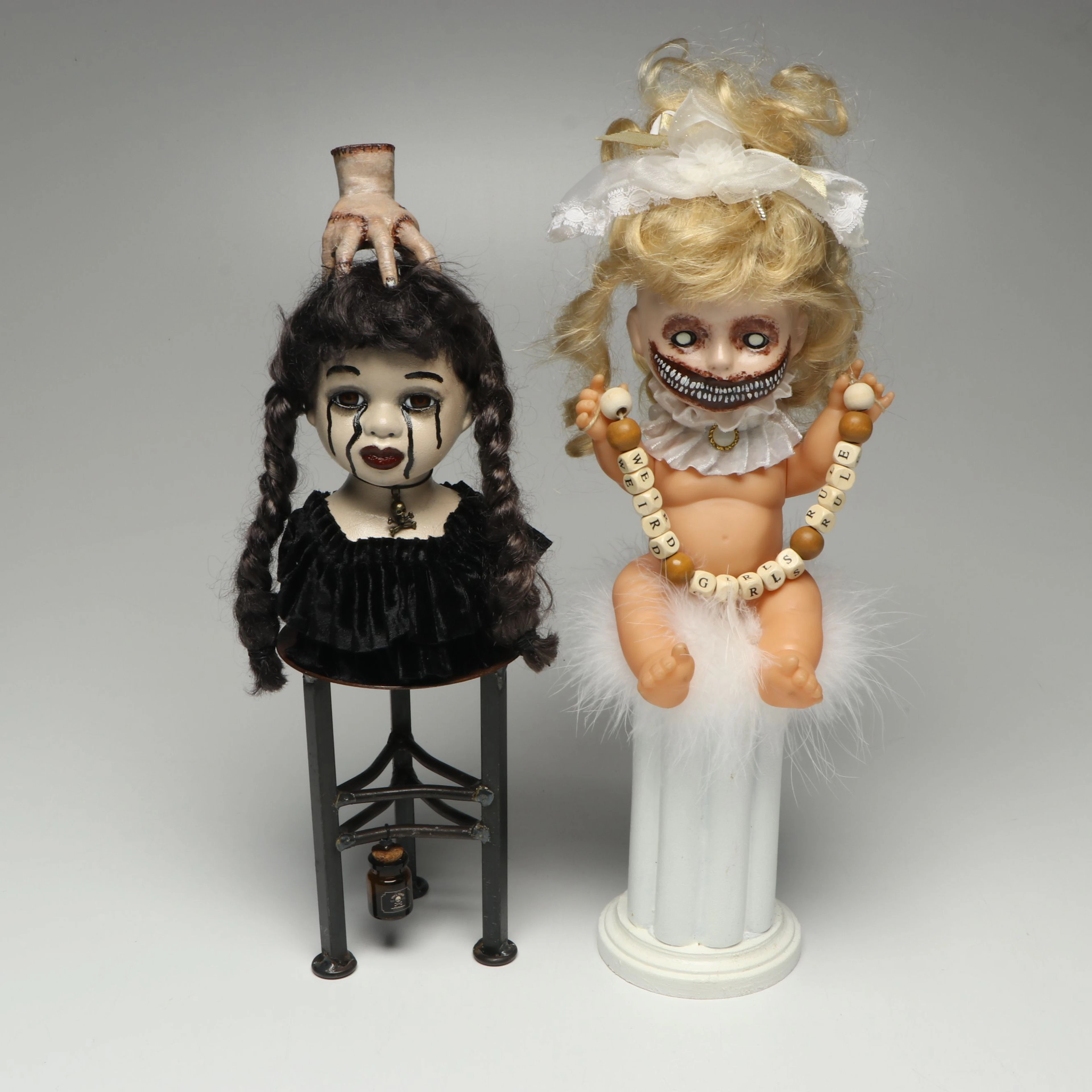 Altered Halloween Horror Doll Figurines, 21st C.