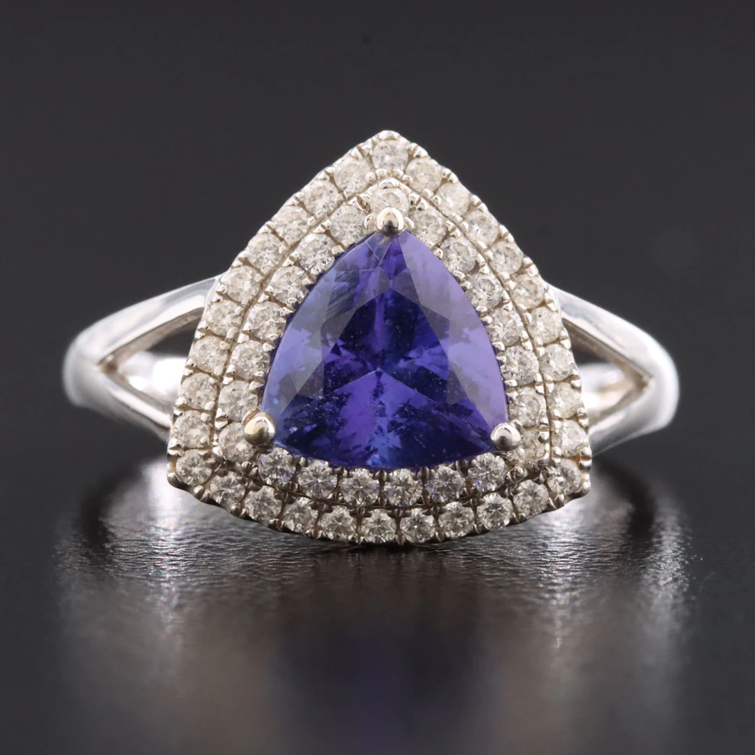 18K Tanzanite and Diamond Ring