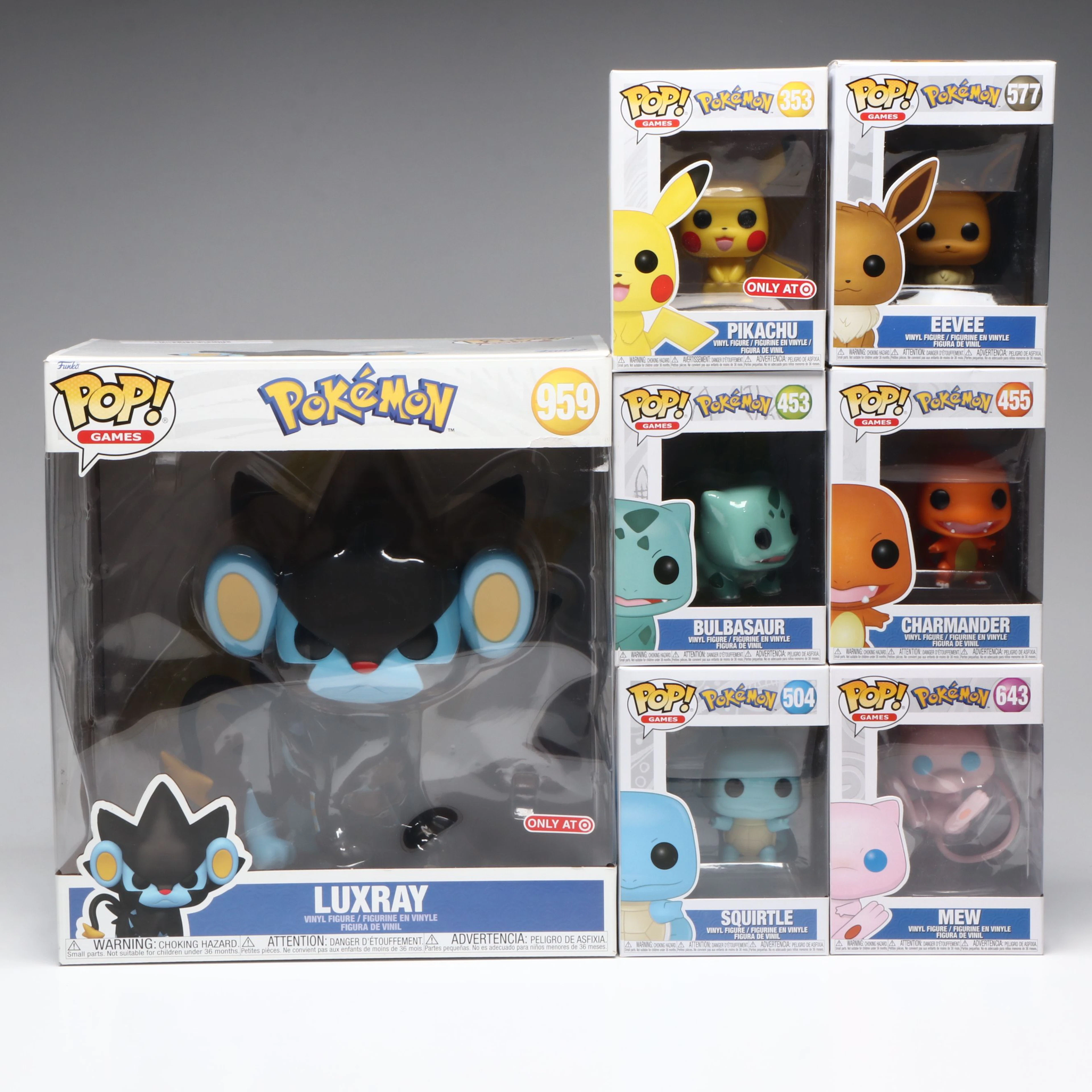 Funko Pop! Pokémon "Eevee", "Pikachu" and "Bulbasaur" with More Vinyl Figures