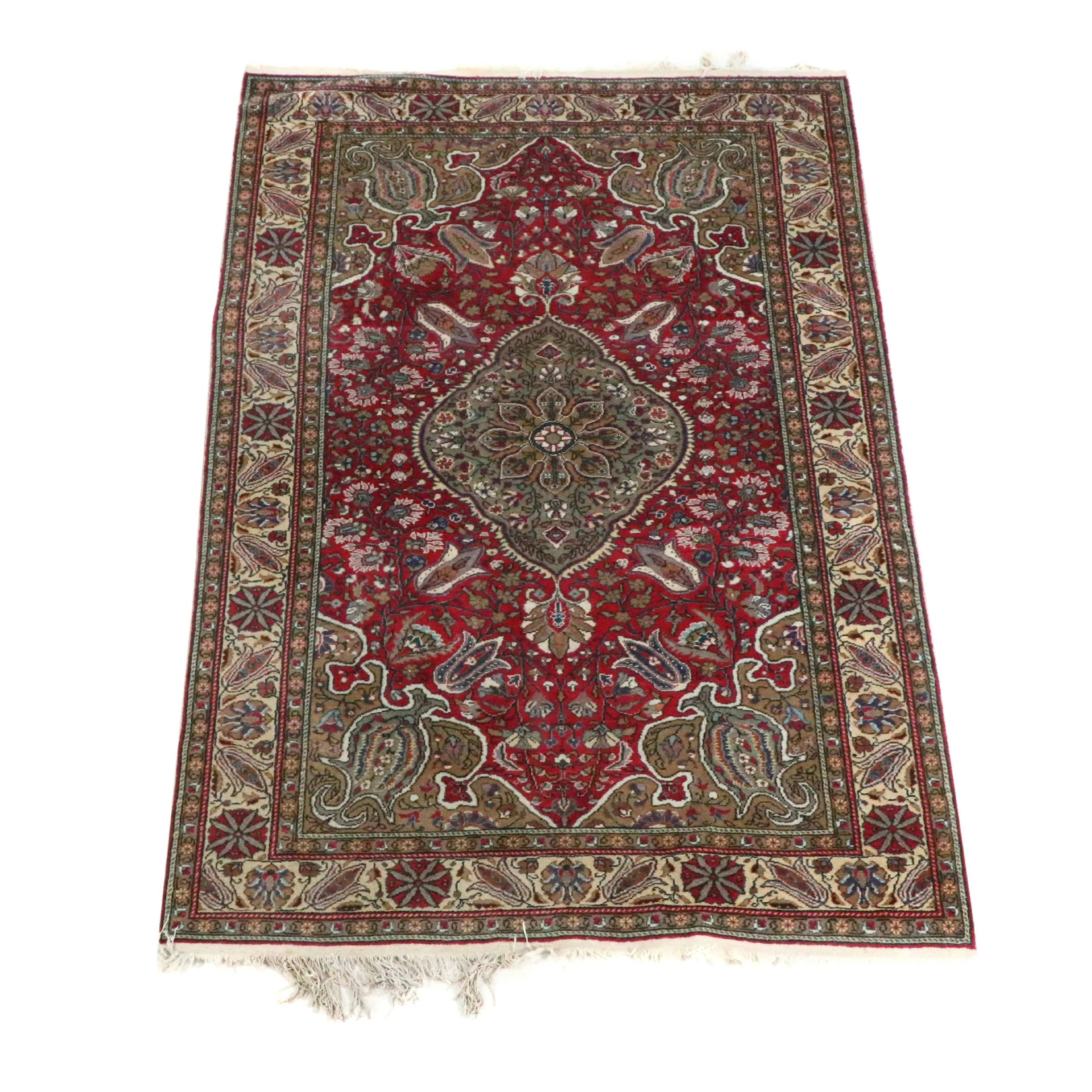 4'10 x 7'10 Hand-Knotted Persian Tabriz Area Rug