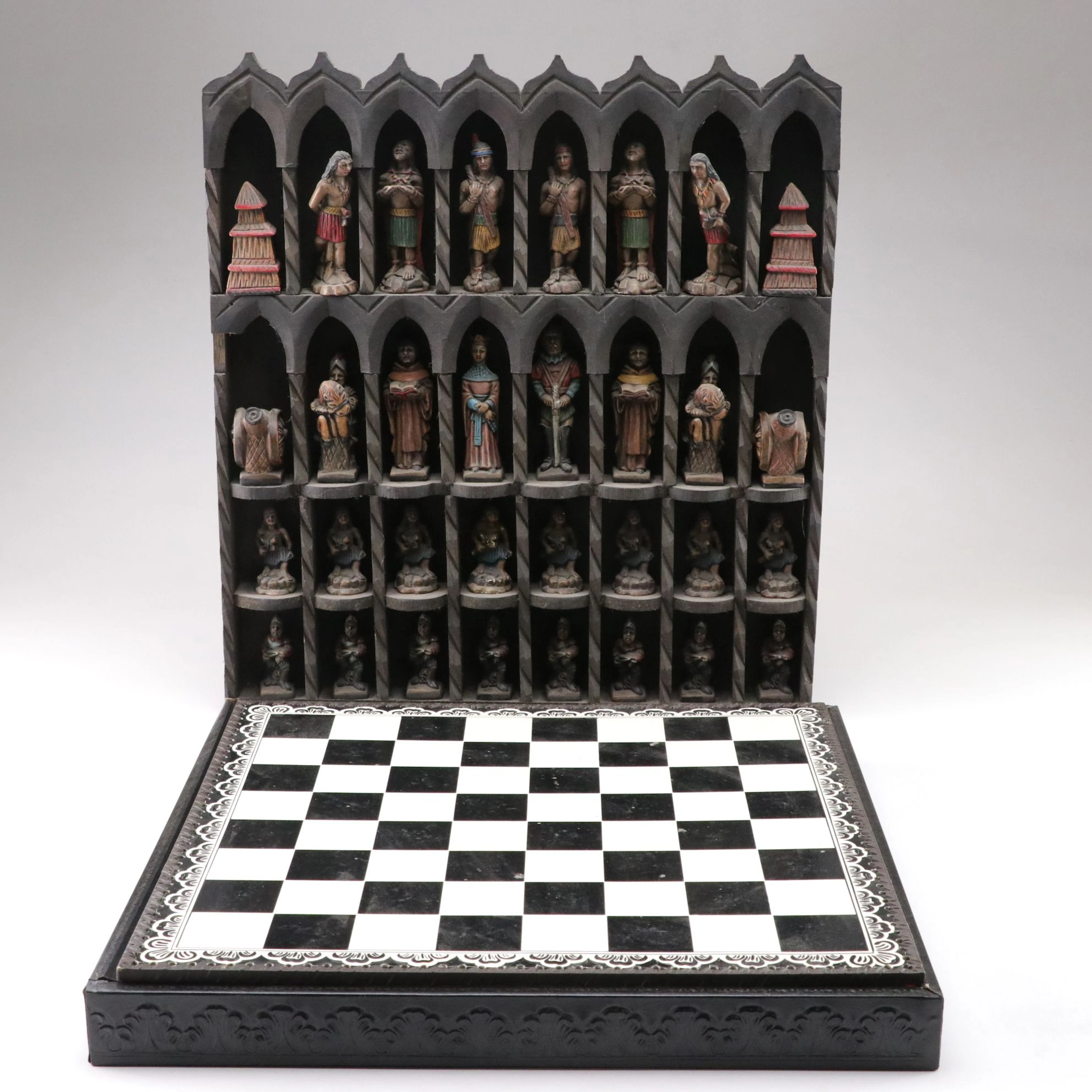 Inca Royalty and Spanish Conquistadors Theme Chess Set
