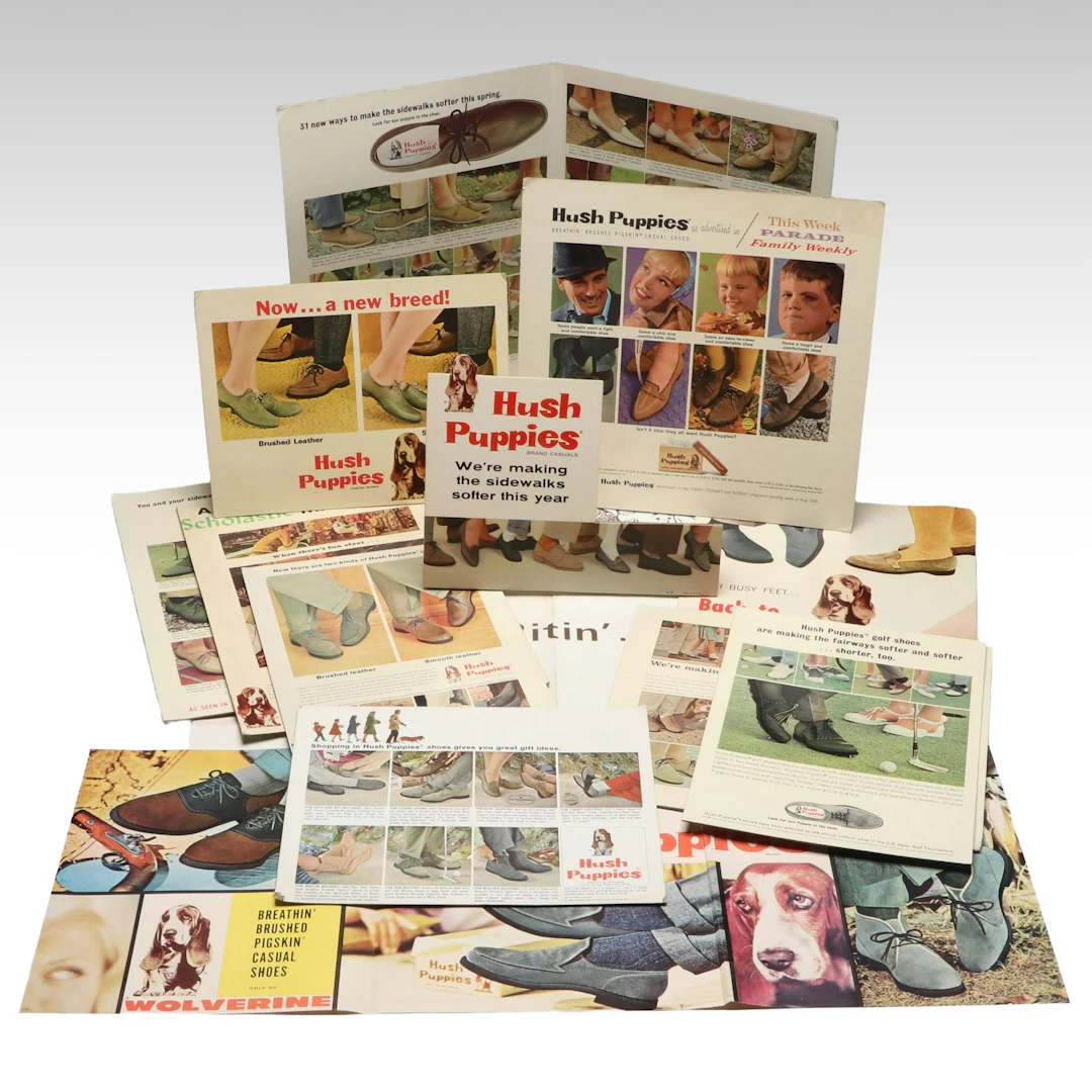 Hush Puppies Store Display Signs and Advertisements, Mid to Late 20th C.