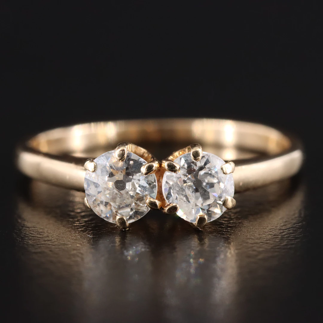 14K 0.58 CTW Diamond Toi et Moi Ring
