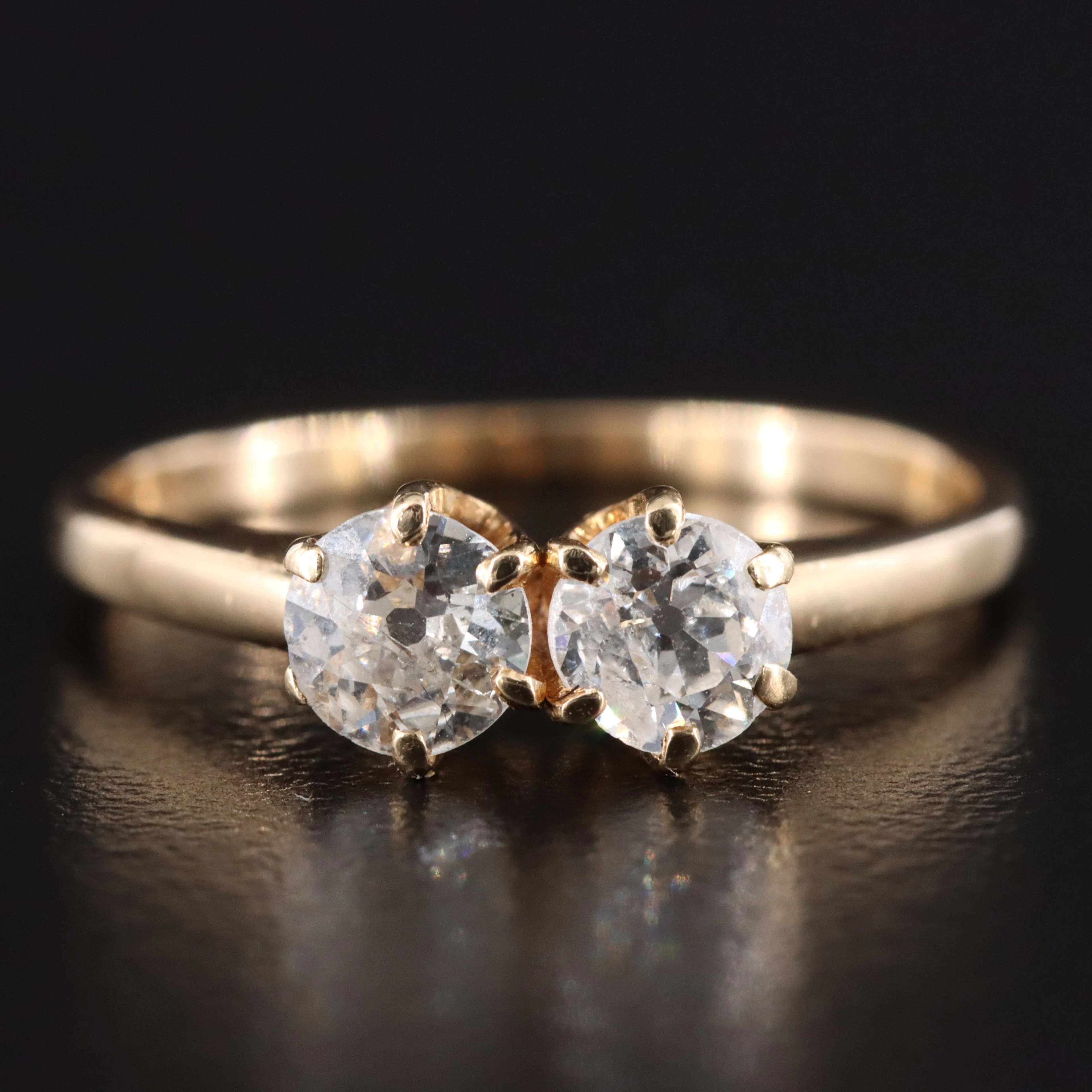 14K 0.58 CTW Diamond Toi et Moi Ring