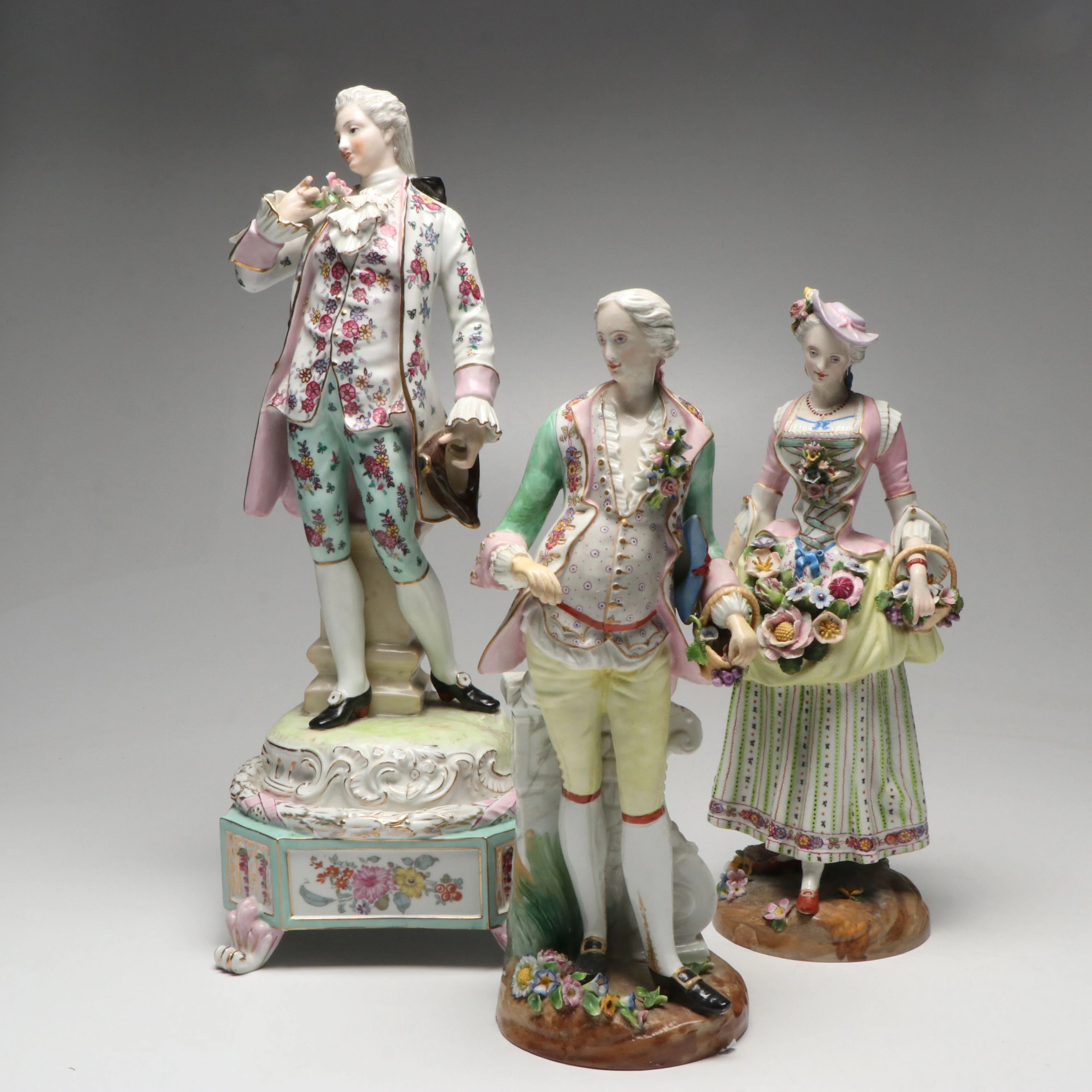 Meissen Dresden Porcelain Figurines, Early 20th Century