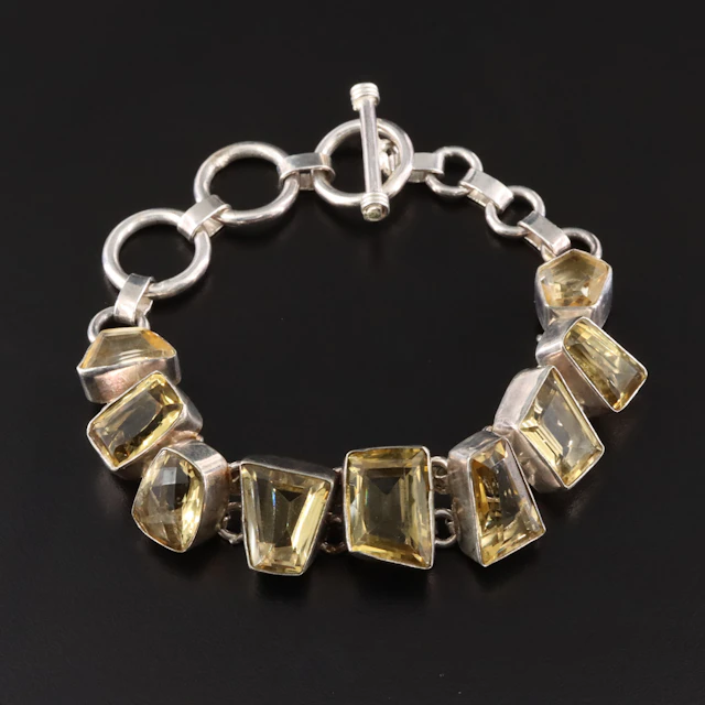 Sterling Citrine Bracelet
