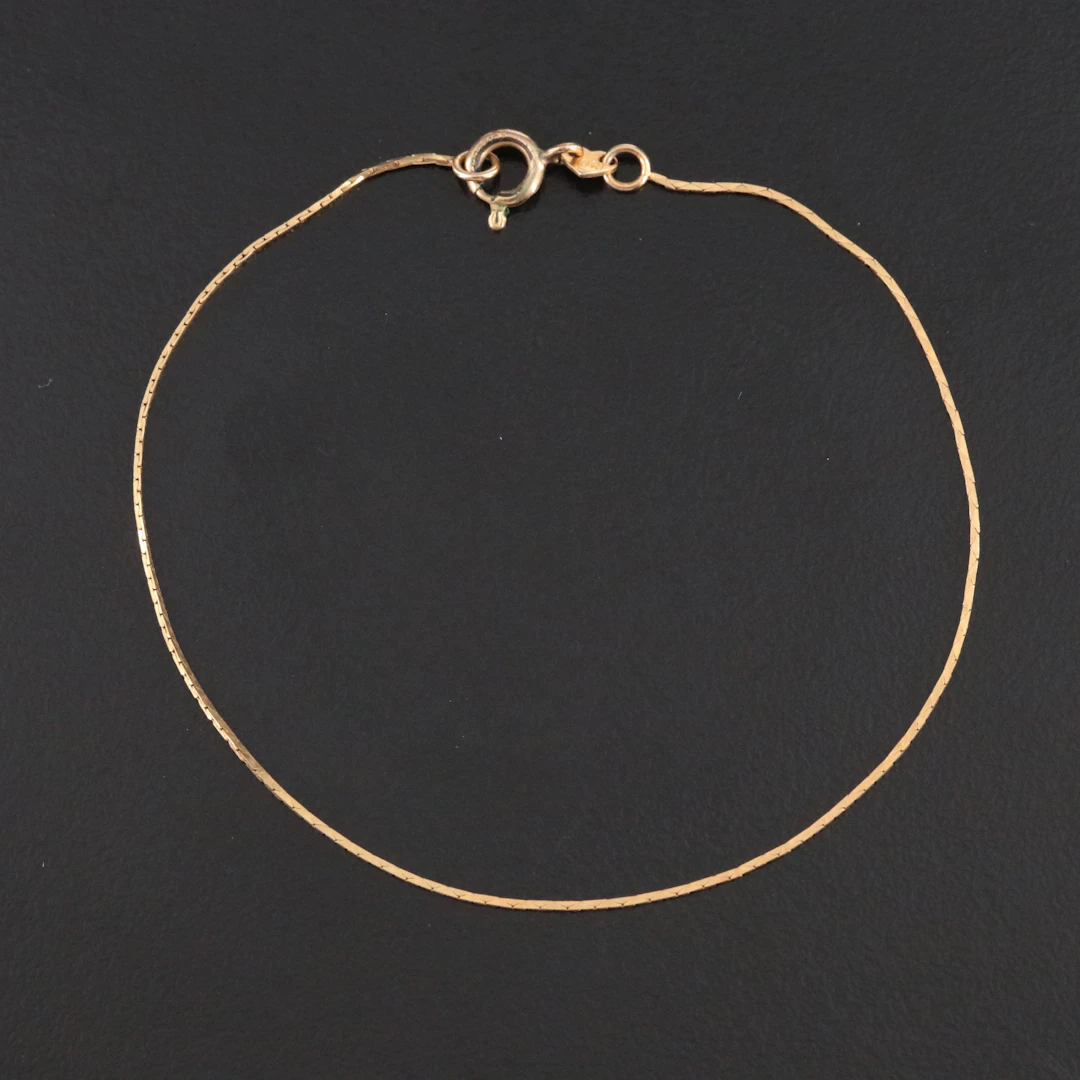 14K Cobra Chain Bracelet