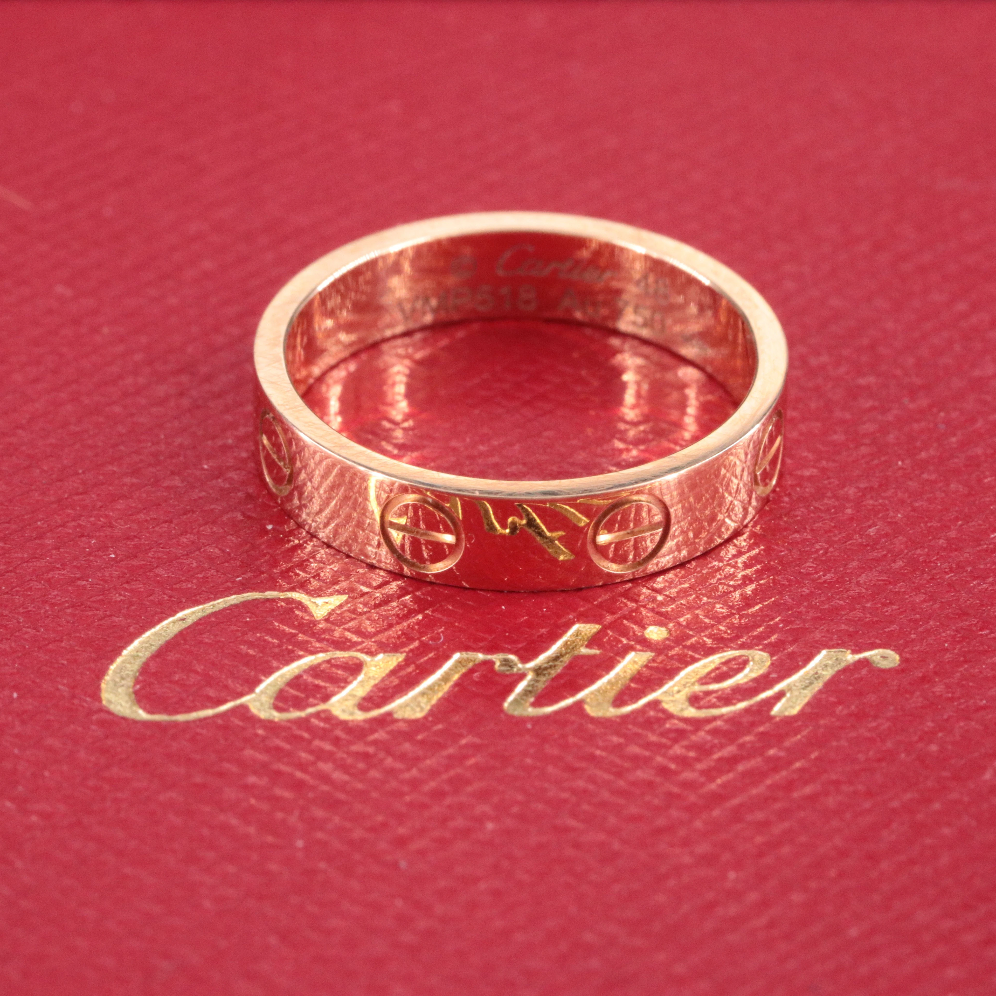 Cartier LOVE 18K Rose Gold Band with COA