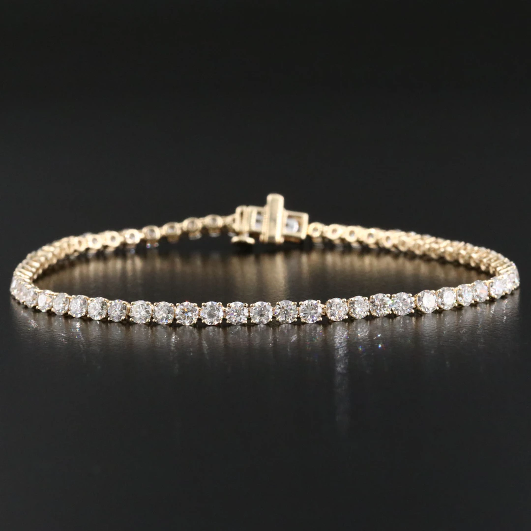 14K 5.24 CTW Lab Grown Diamond Line Bracelet