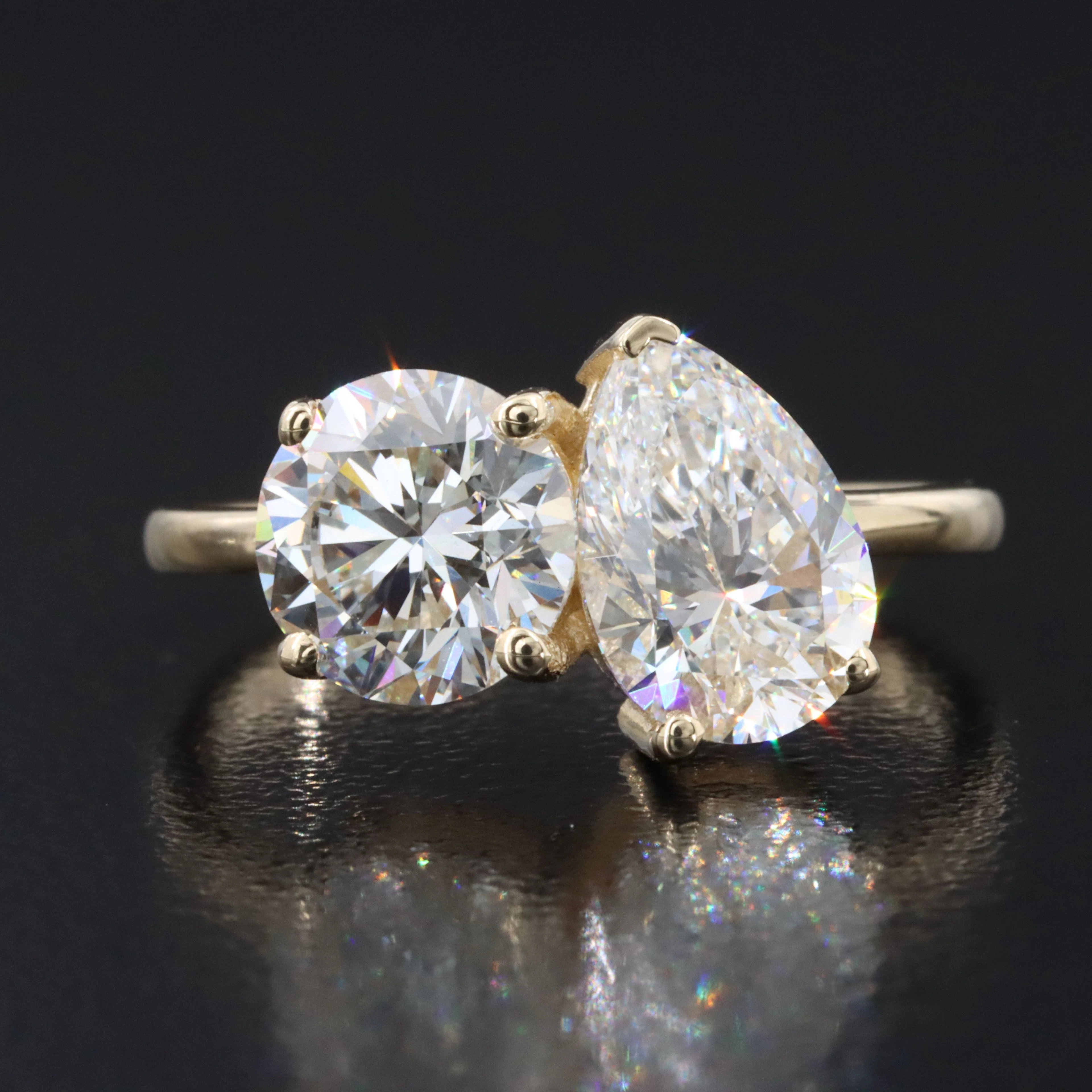 14K 3.10 CTW Lab Grown Diamond Ring with IGI Reports