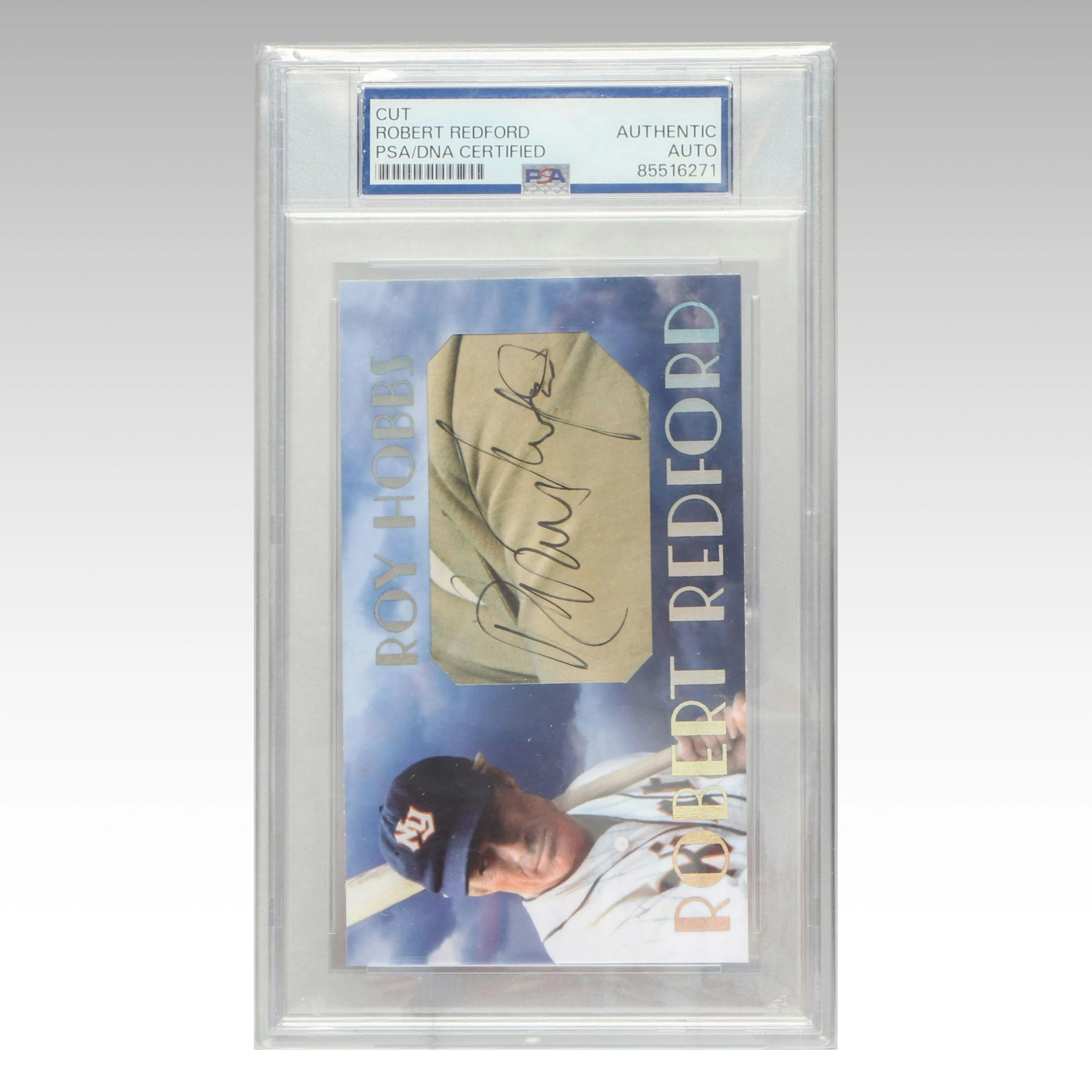 Robert Redford Signed and Slabbed Cut, PSA