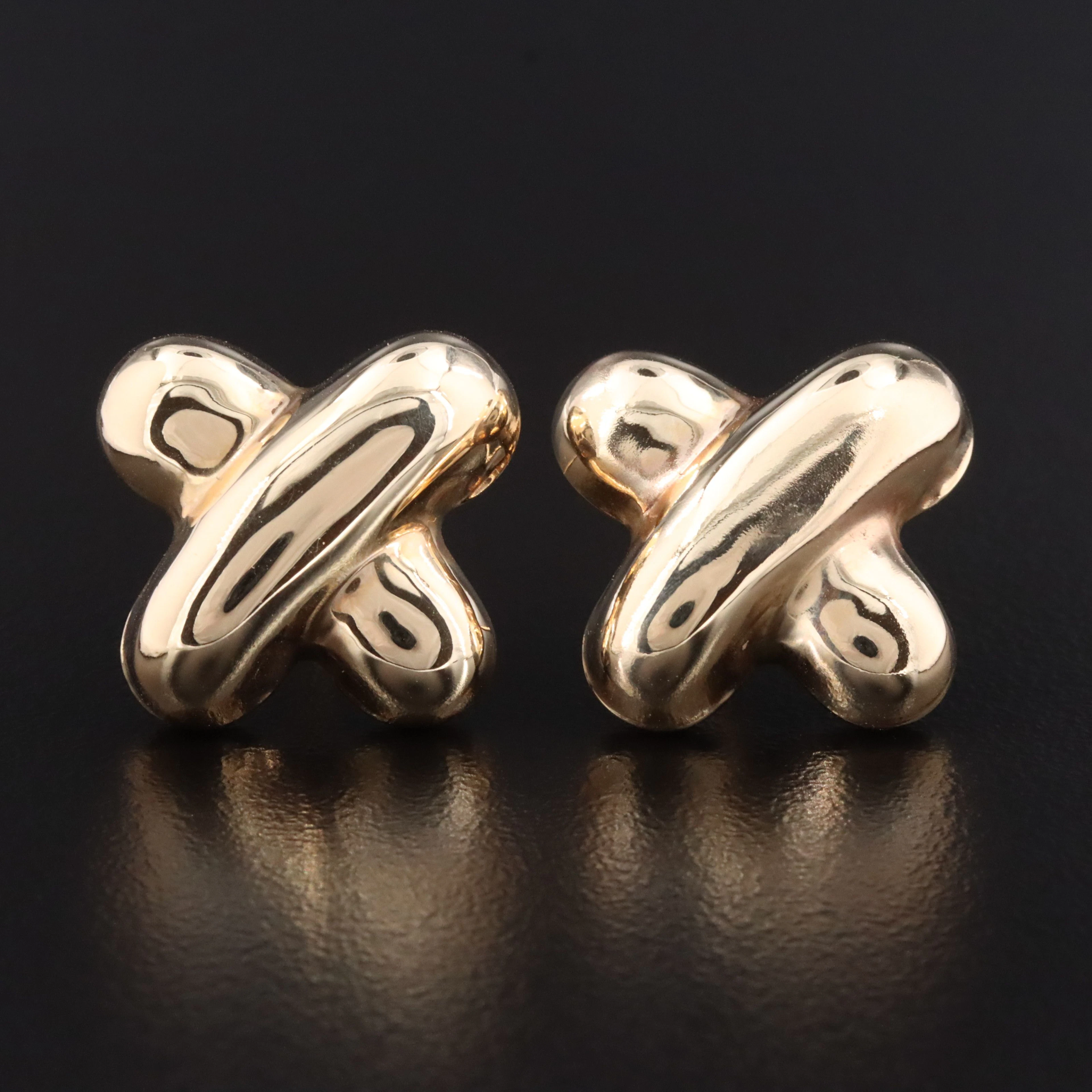 14K "X" Earrings