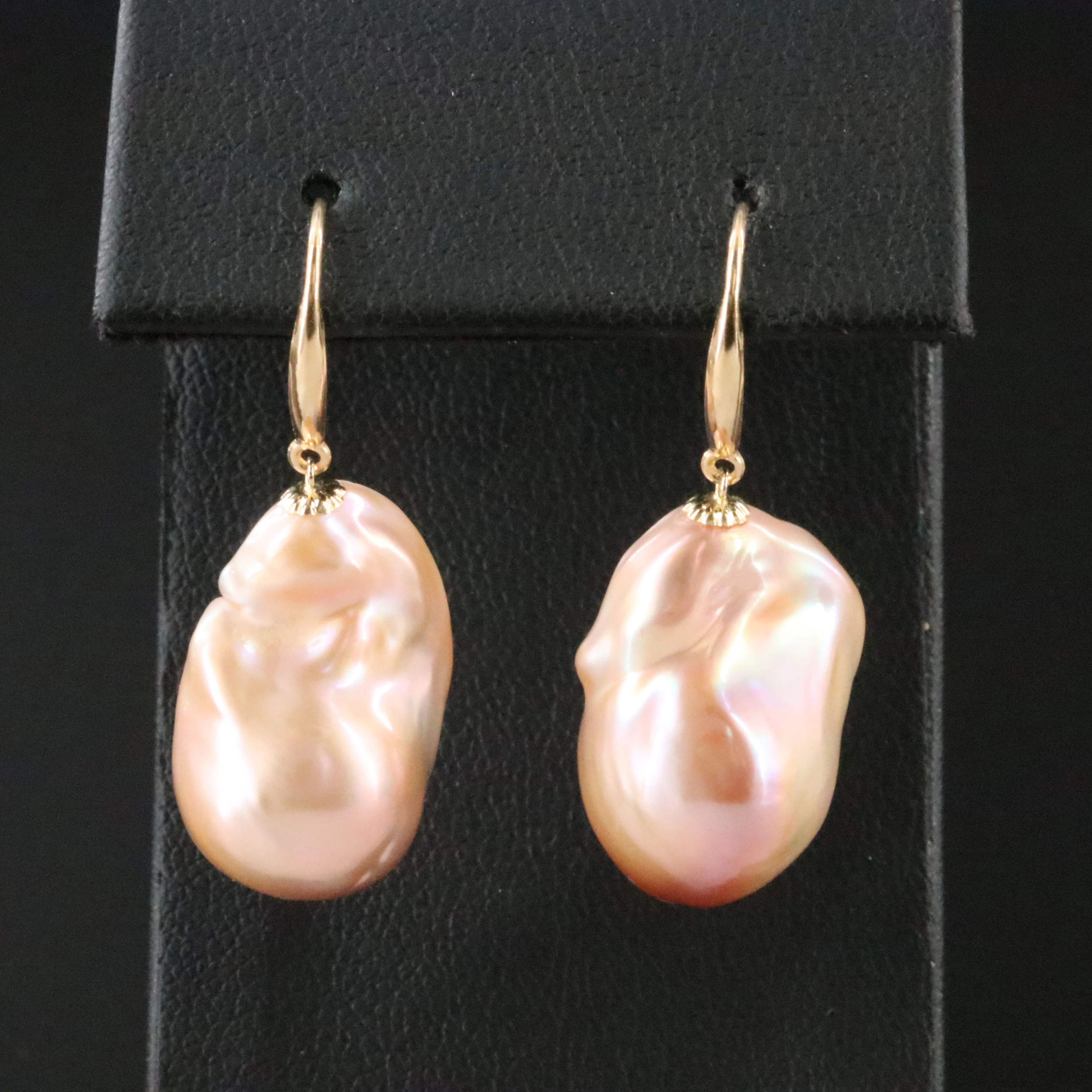 18K Pearl Drop Earrings