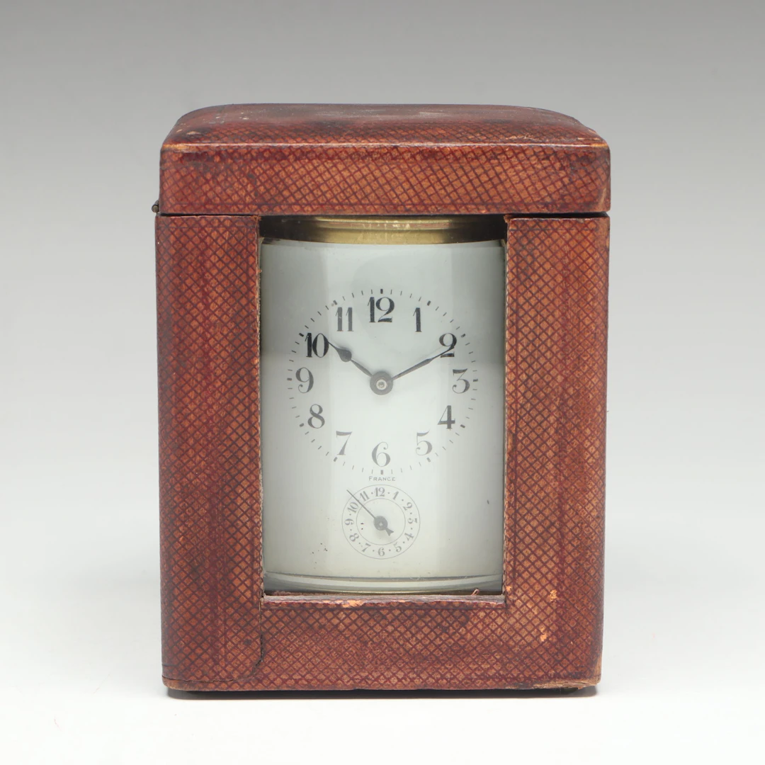 Harris & Harrington French Carriage Clock with Case, Late 19th/Early 20th C.