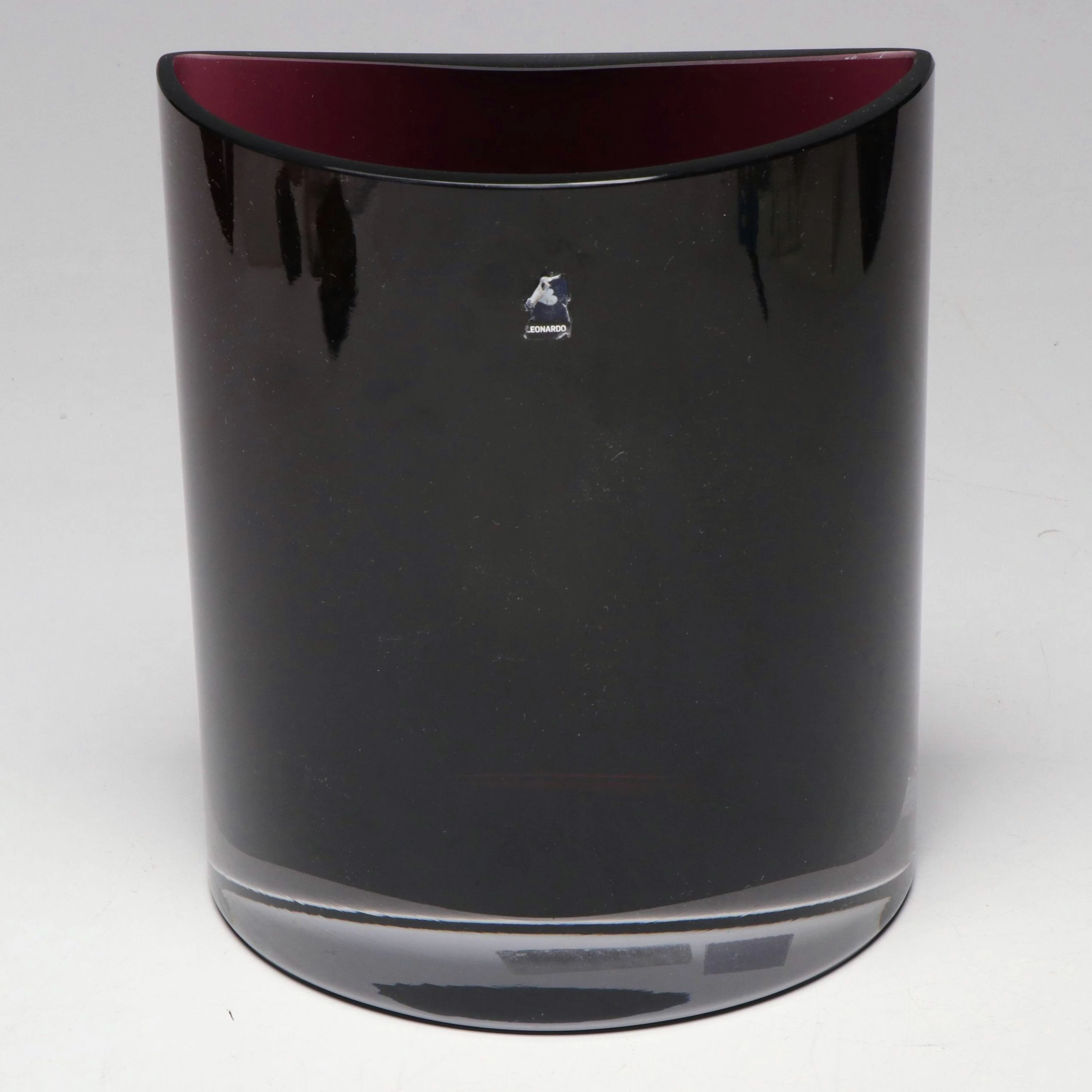 Leonardo Amethyst Glass Semicircle Vase