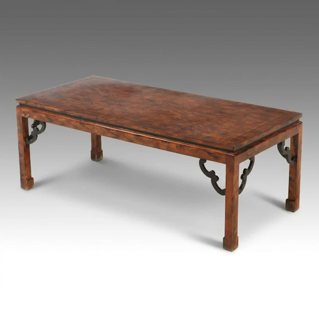 Chinese Style Grain-Painted Coffee Table , Late 20th Century